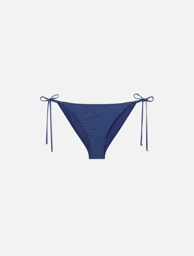 mc2-saint-barth-virgo-slip-mare-classico-micro-pois-blu image 1