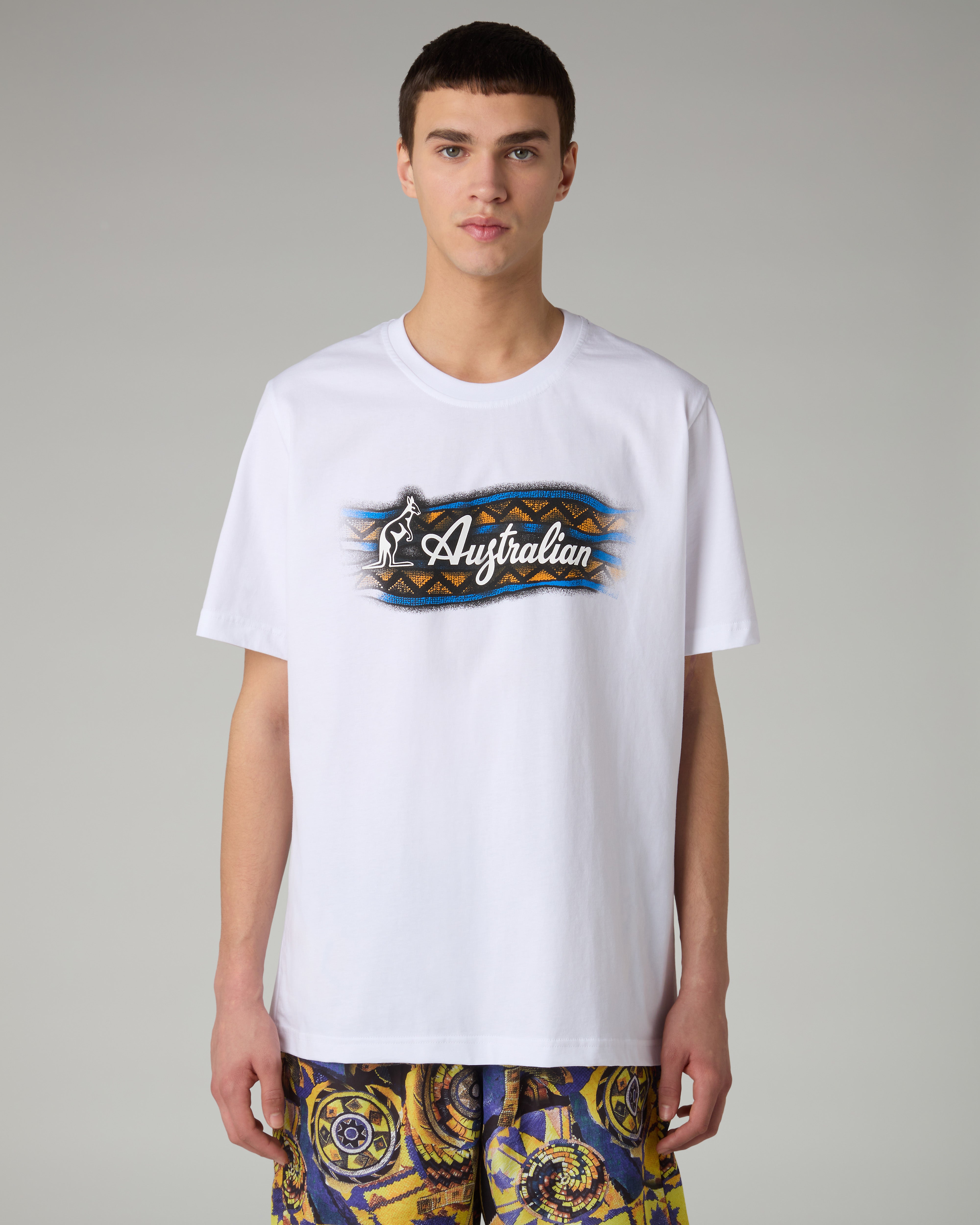 australian-mistero-cotton-t-shirt-t-shirt-regular-fit-con-stampa-serigrafica image 1