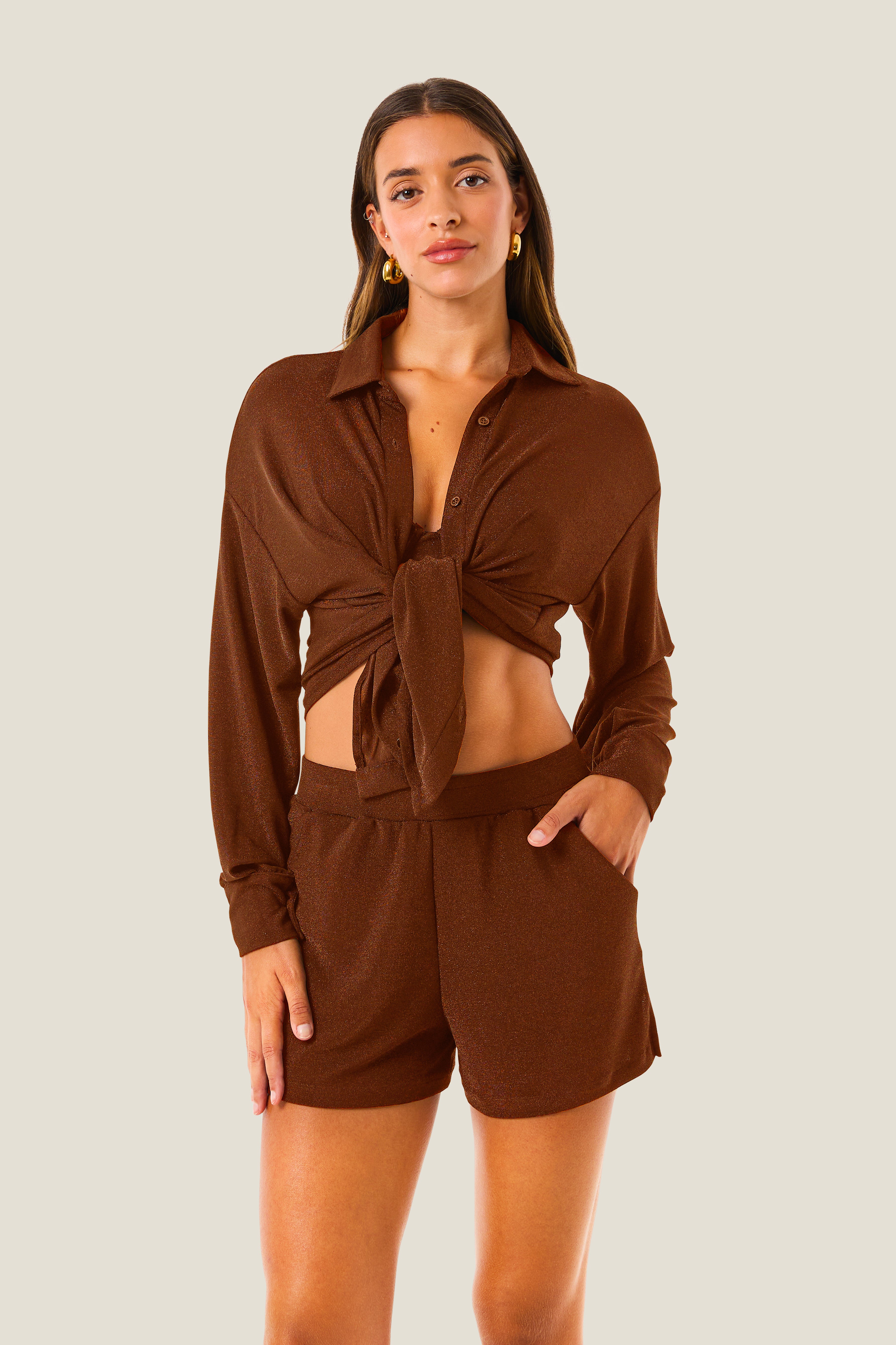 4giveness-camicia-con-nodo-lurex-resort-camicia-copricostume-donna image 3