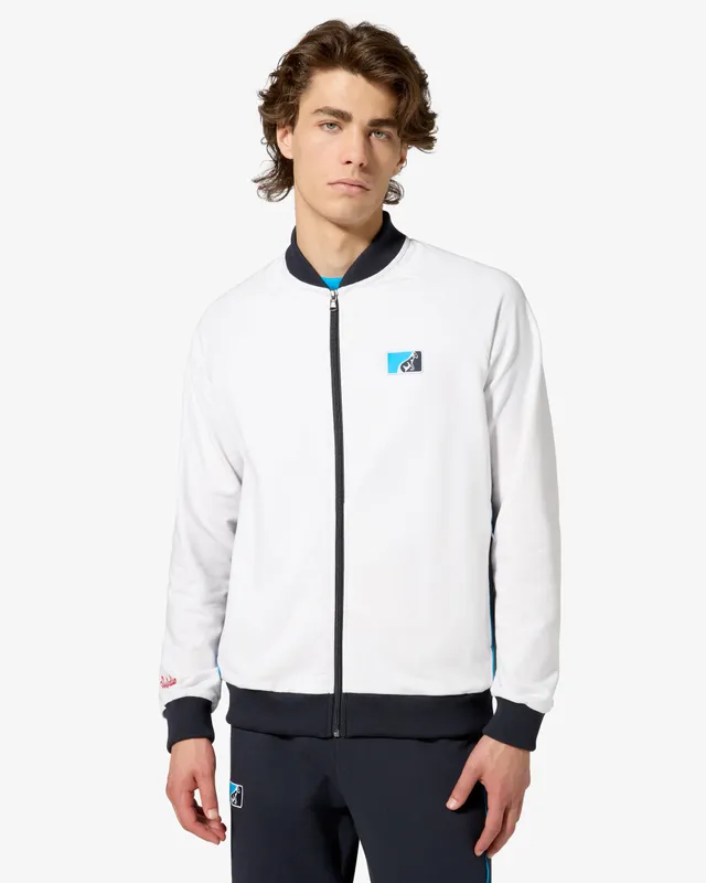 australian-league-track-jacket-felpa-bianca-full-zip-made-in-italy image 1