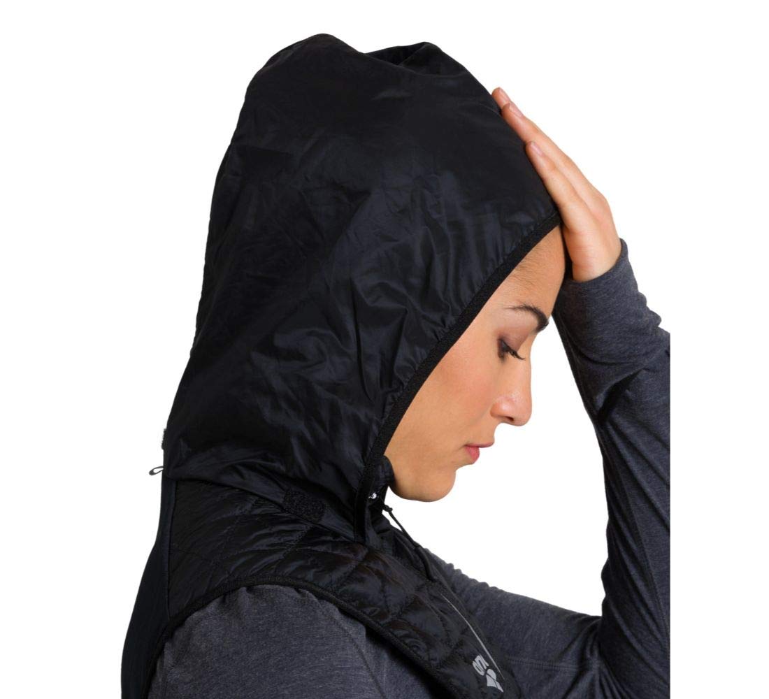 arena-padded-gilet-smanicato-donna-nero-con-cappuccio-taglia-xs image 5