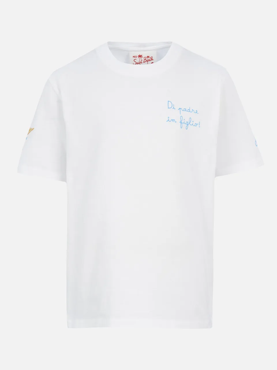mc2-saint-barth-t-shirt-boy-in-cotone-con-ricamo-di-padre-in-figlio-ss-lazio-spe image 1