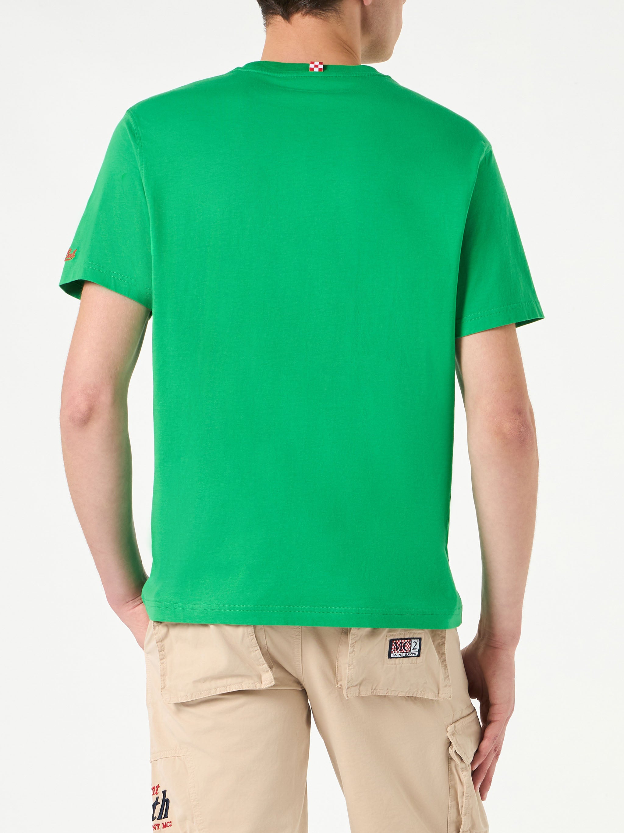 mc2-saint-barth-sbagliato-t-shirt-uomo-cotone-verde-ricamo-bicchiere image 3