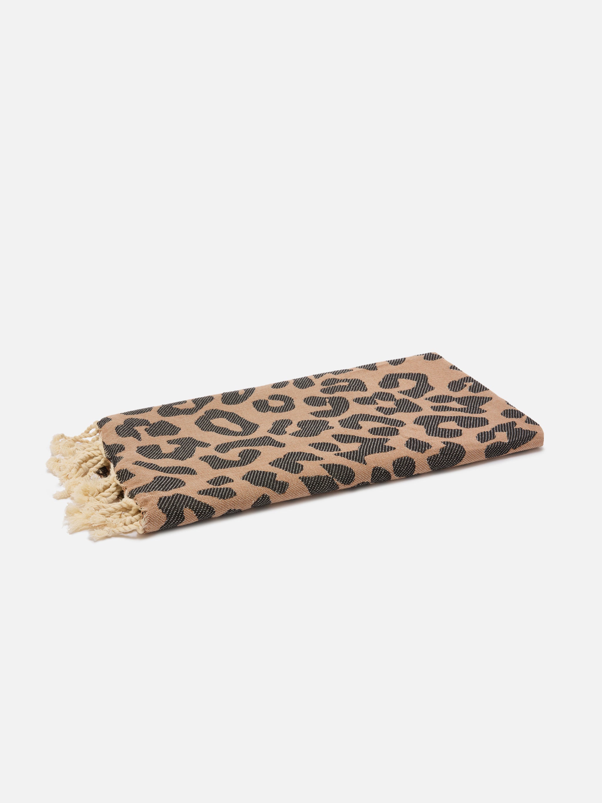 mc2-saint-barth-foutas-telo-mare-cotone-jacquard-leopardato-beige-nero image 3