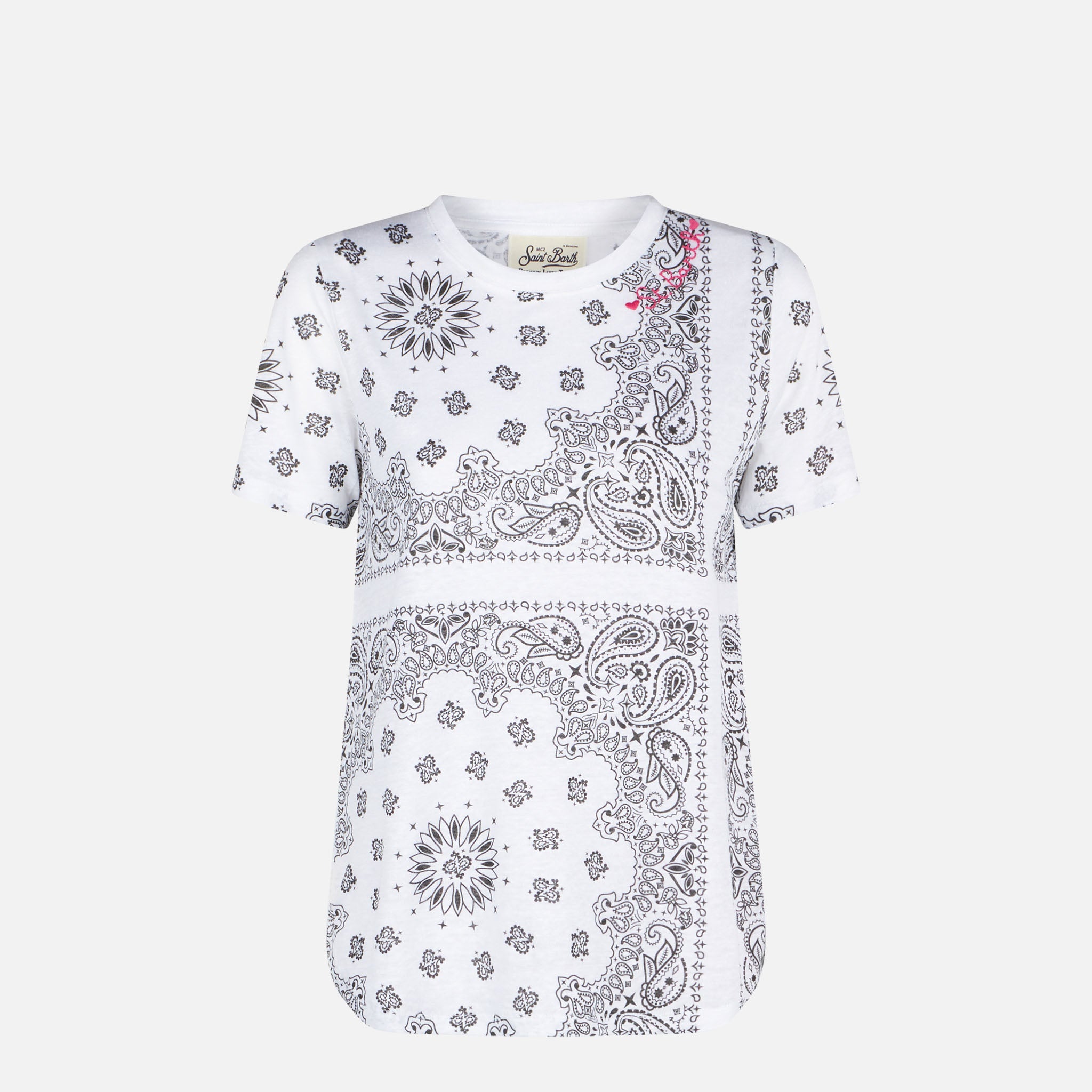 mc2-saint-barth-scarlett-t-shirt-lino-bandana-bianca image 4