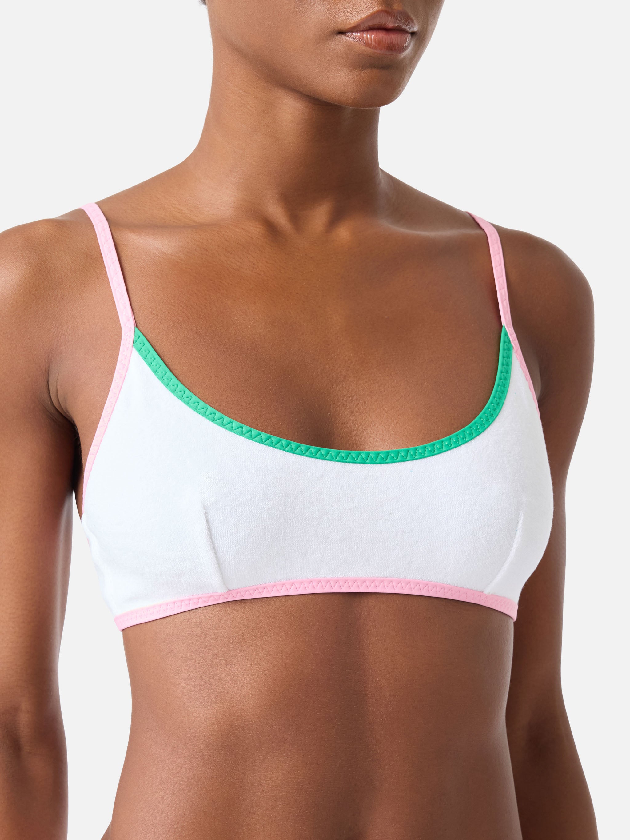 mc2-saint-barth-judy-string-top-bikini-bralette-in-spugna-bianco-con-piping image 2