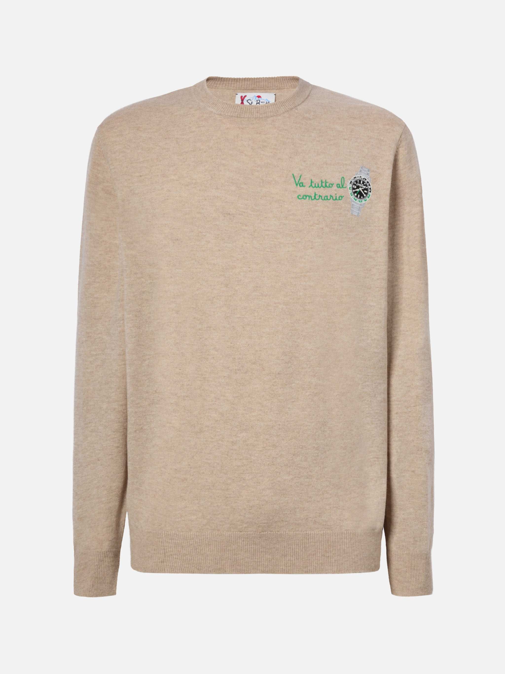 mc2-saint-barth-heron-light-maglione-uomo-beige-va-tutto-al-contrario image 5