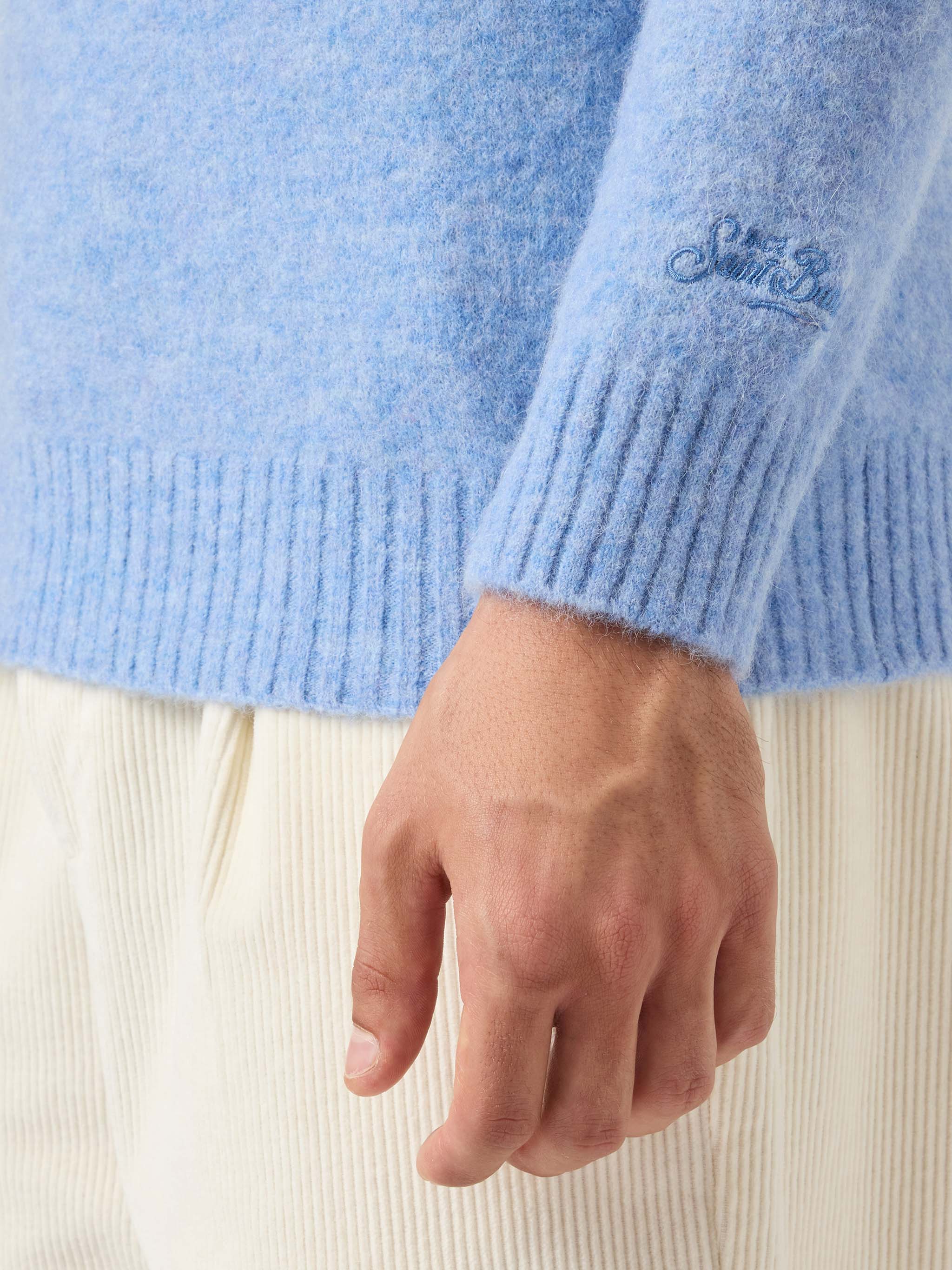 mc2-saint-barth-regent-maglione-girocollo-in-alpaca-stretch-azzurro-chiaro image 4