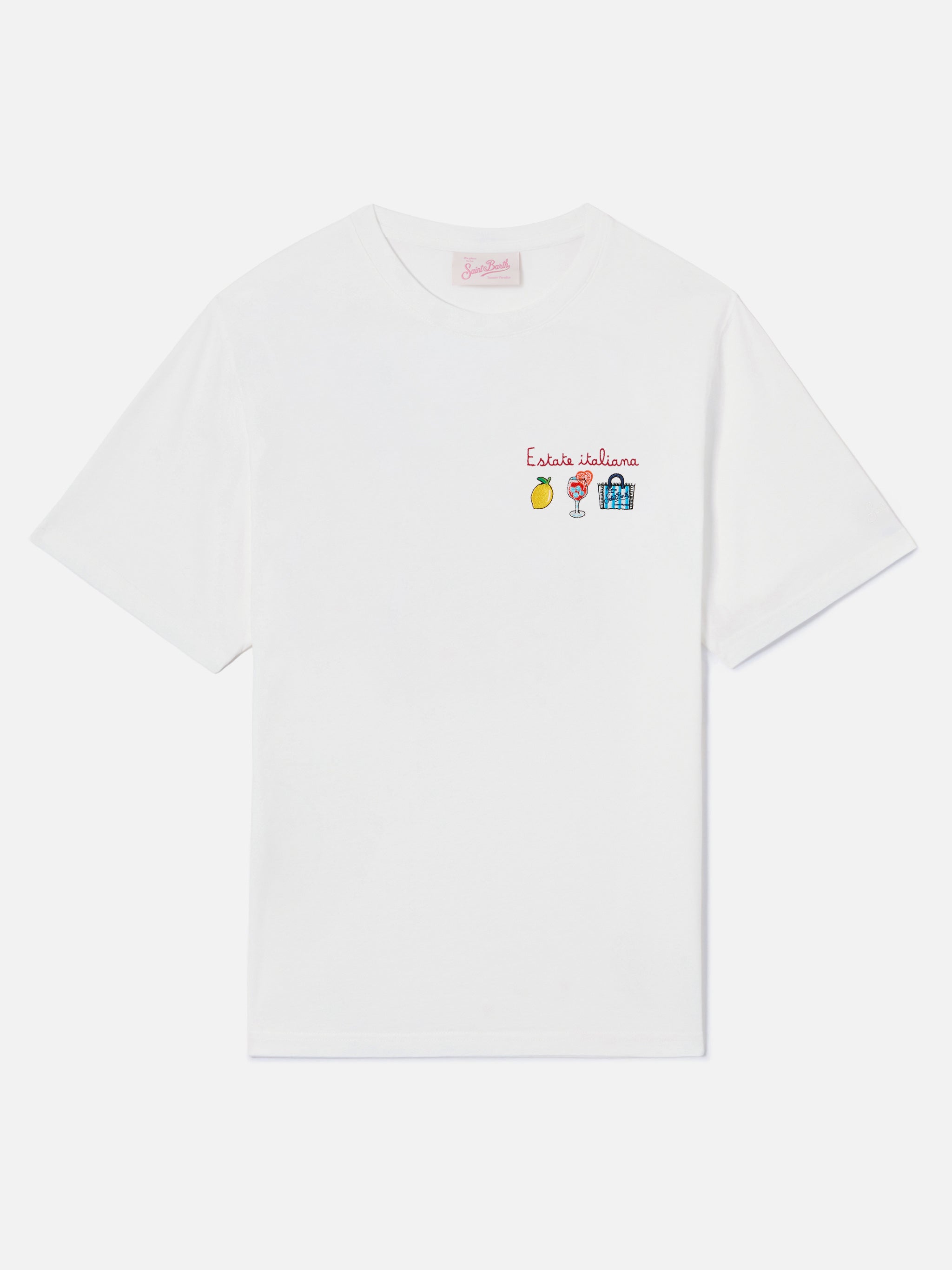 mc2-saint-barth-t-shirt-emilie-donna-bianca-in-cotone-con-ricamo-estate-italiana image 4