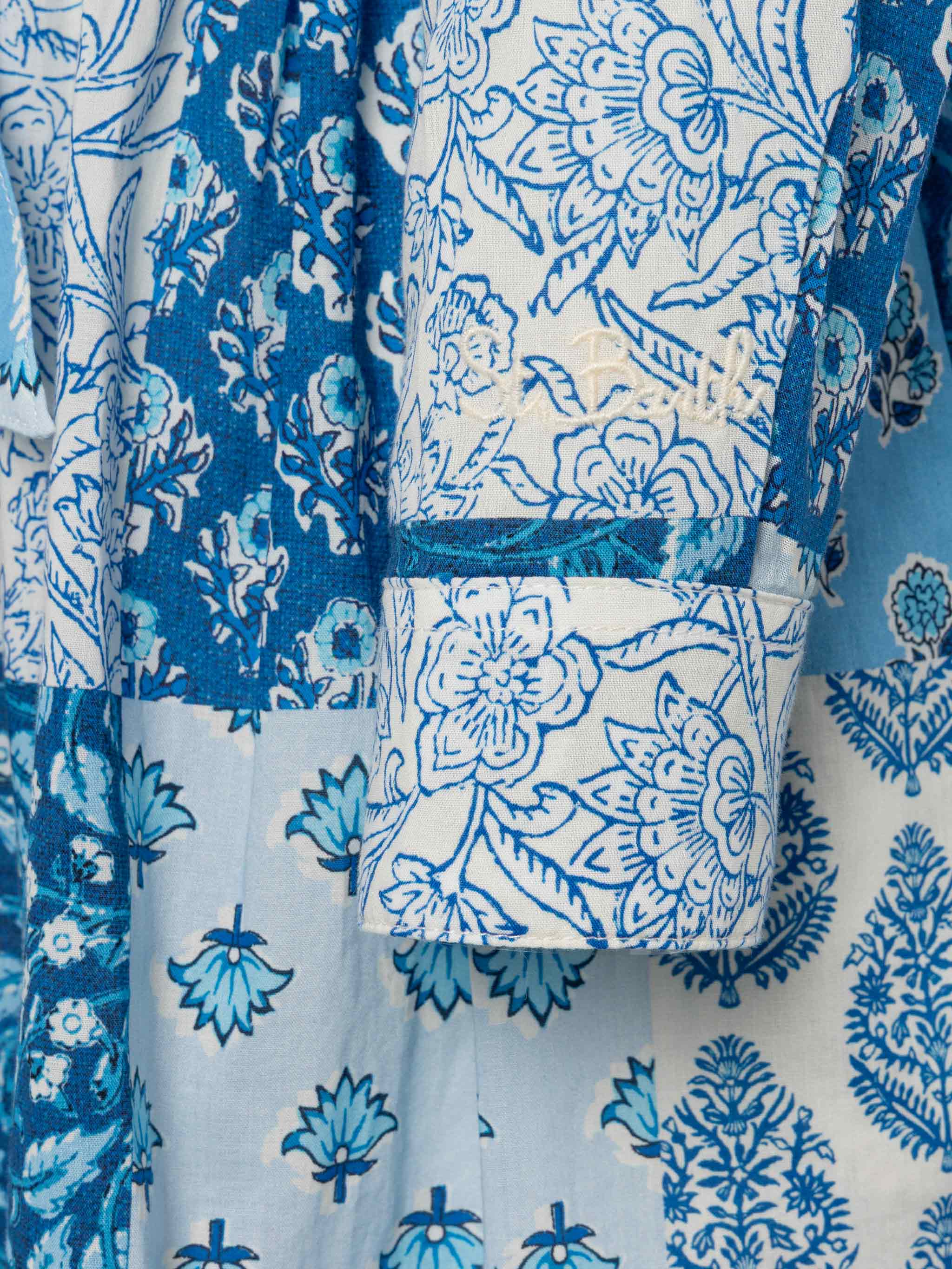mc2-saint-barth-abito-chemisier-lungo-philipa-jr-stampa-patch-fiori-blu-bambina image 4
