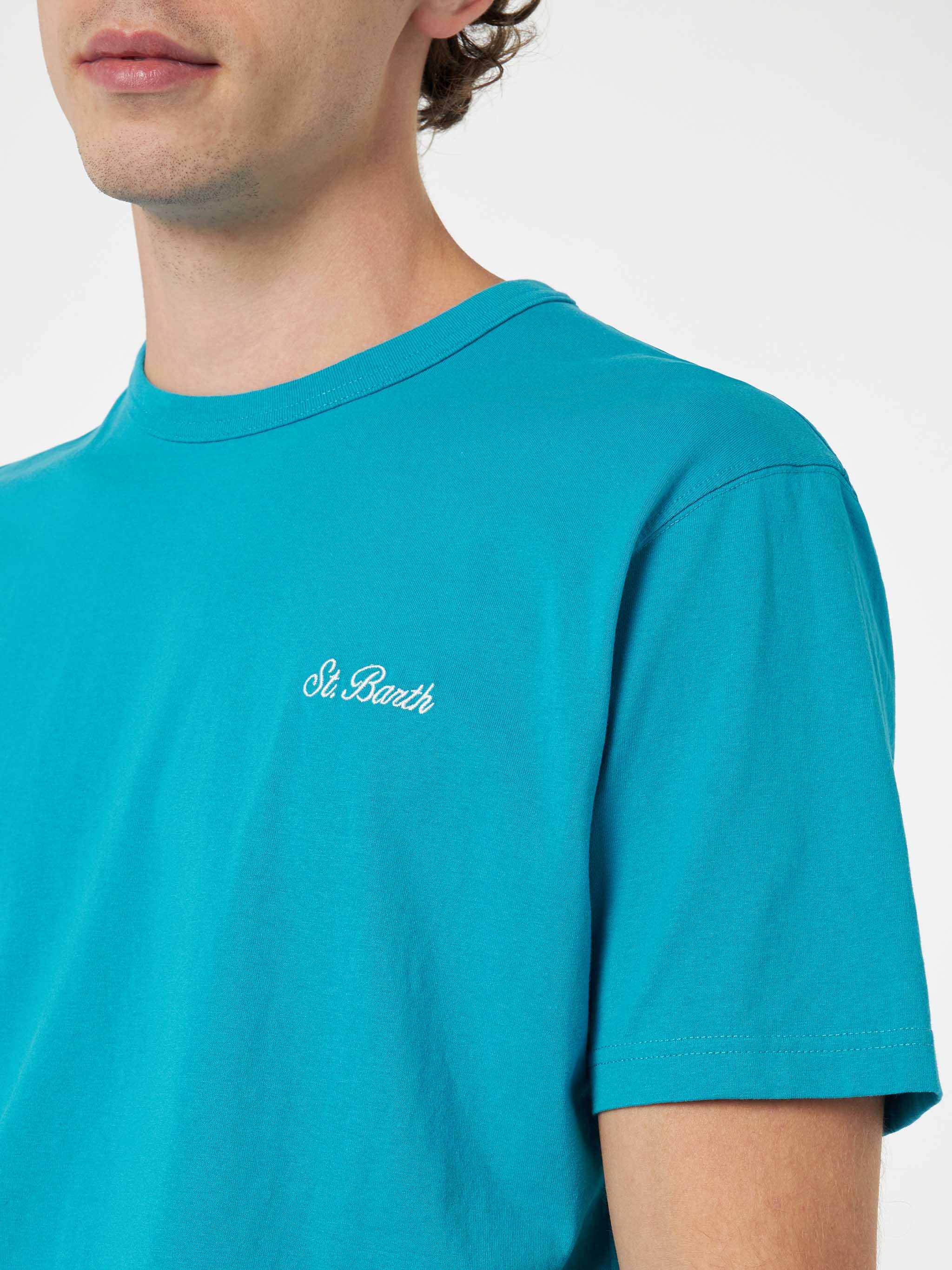 mc2-saint-barth-t-shirt-dover-uomo-cotone-verde-petrolio image 2