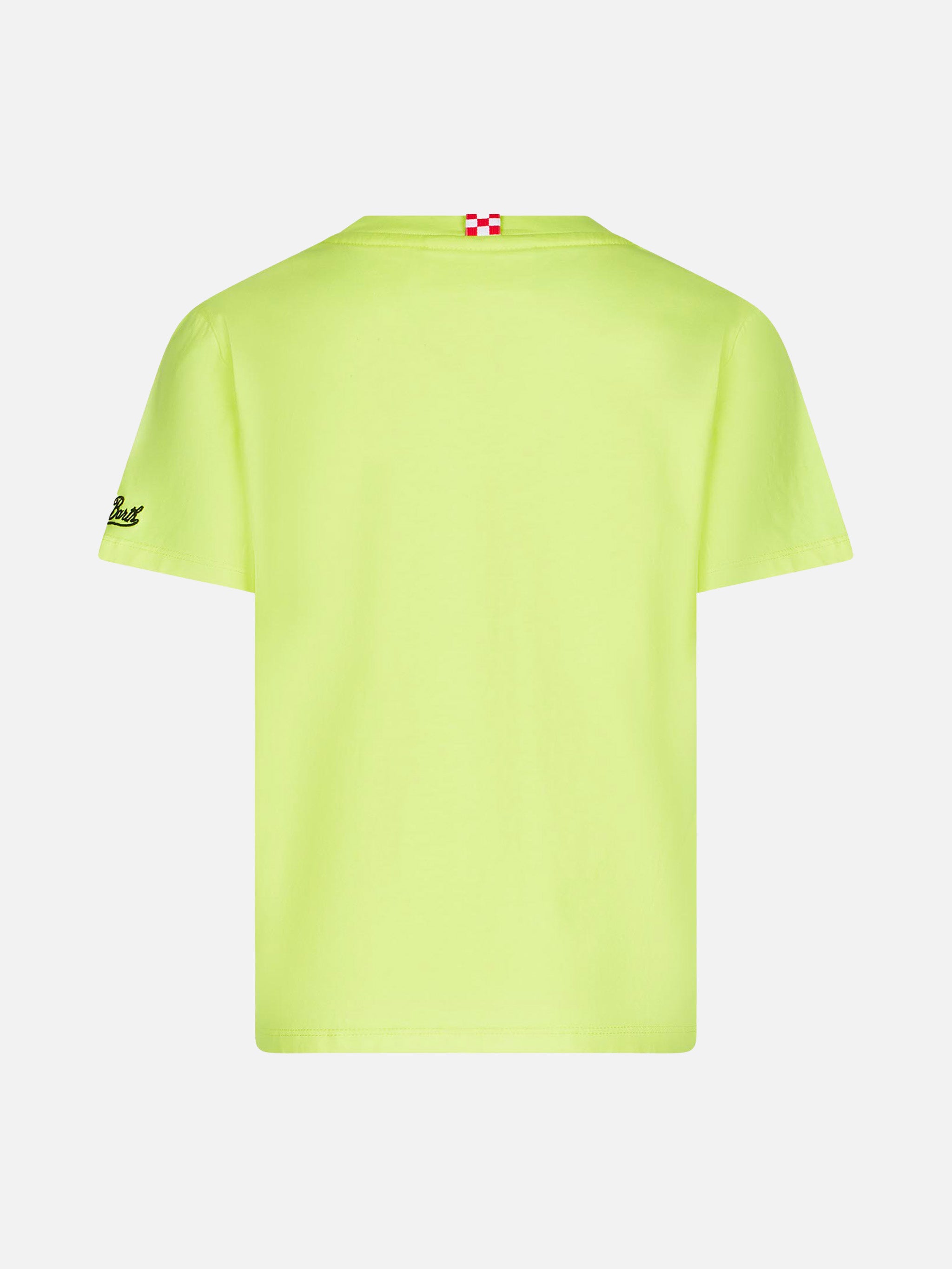 mc2-saint-barth-tsh0001-t-shirt-bambino-snoopy-king-of-the-beach-gialla image 3