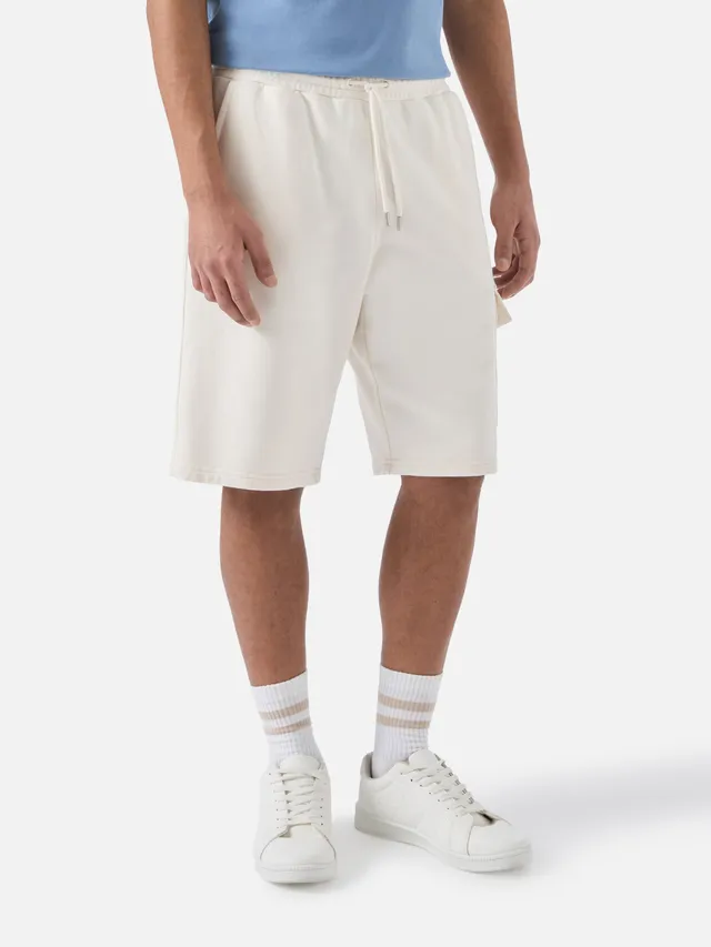 mc2-saint-barth-bermuda-argo-uomo-in-cotone-crema-con-tasca-cargo image 1