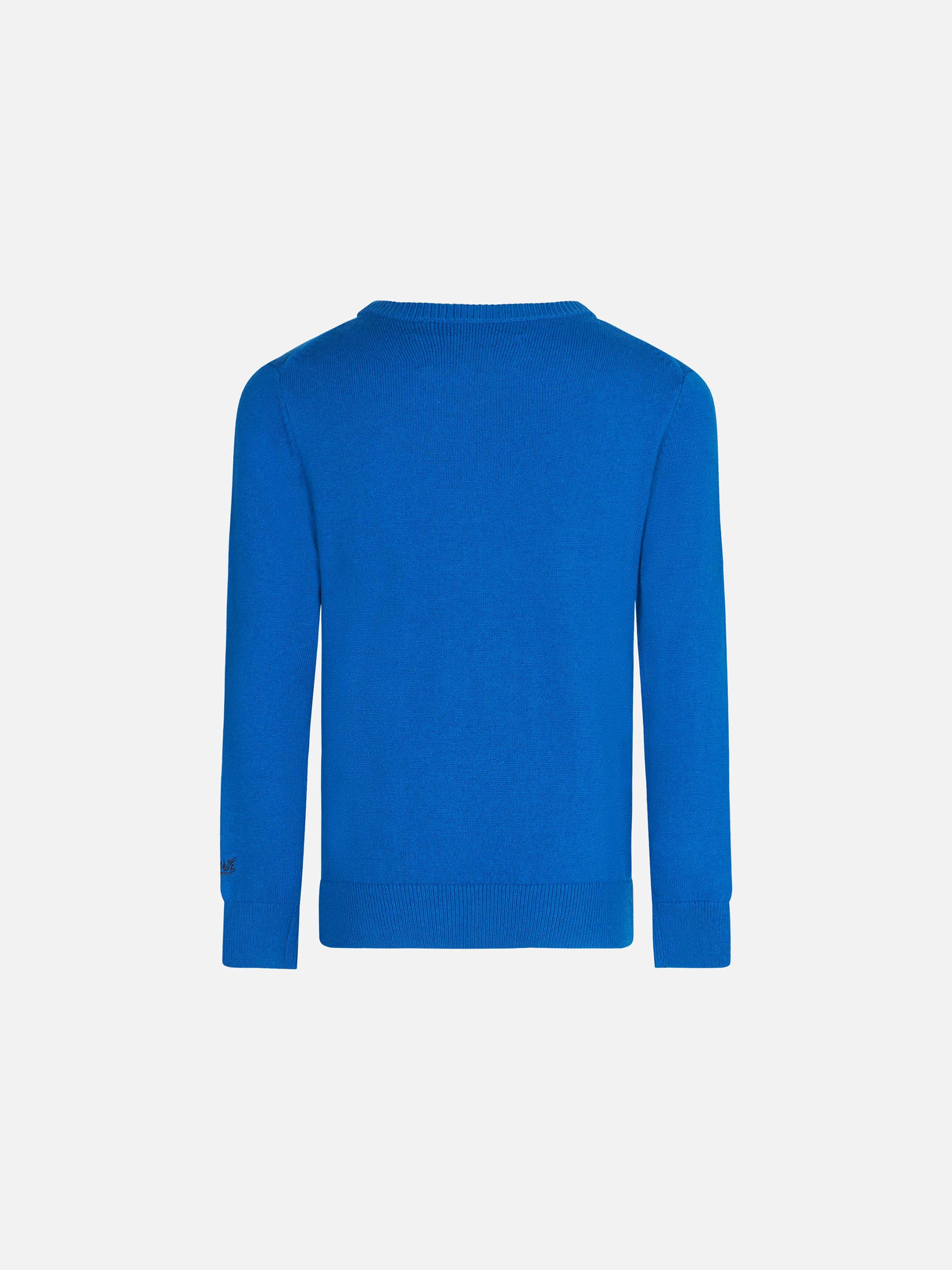 mc2-saint-barth-maglione-girocollo-bambino-blu-con-stampa-jacquard-cartolina-mon image 2