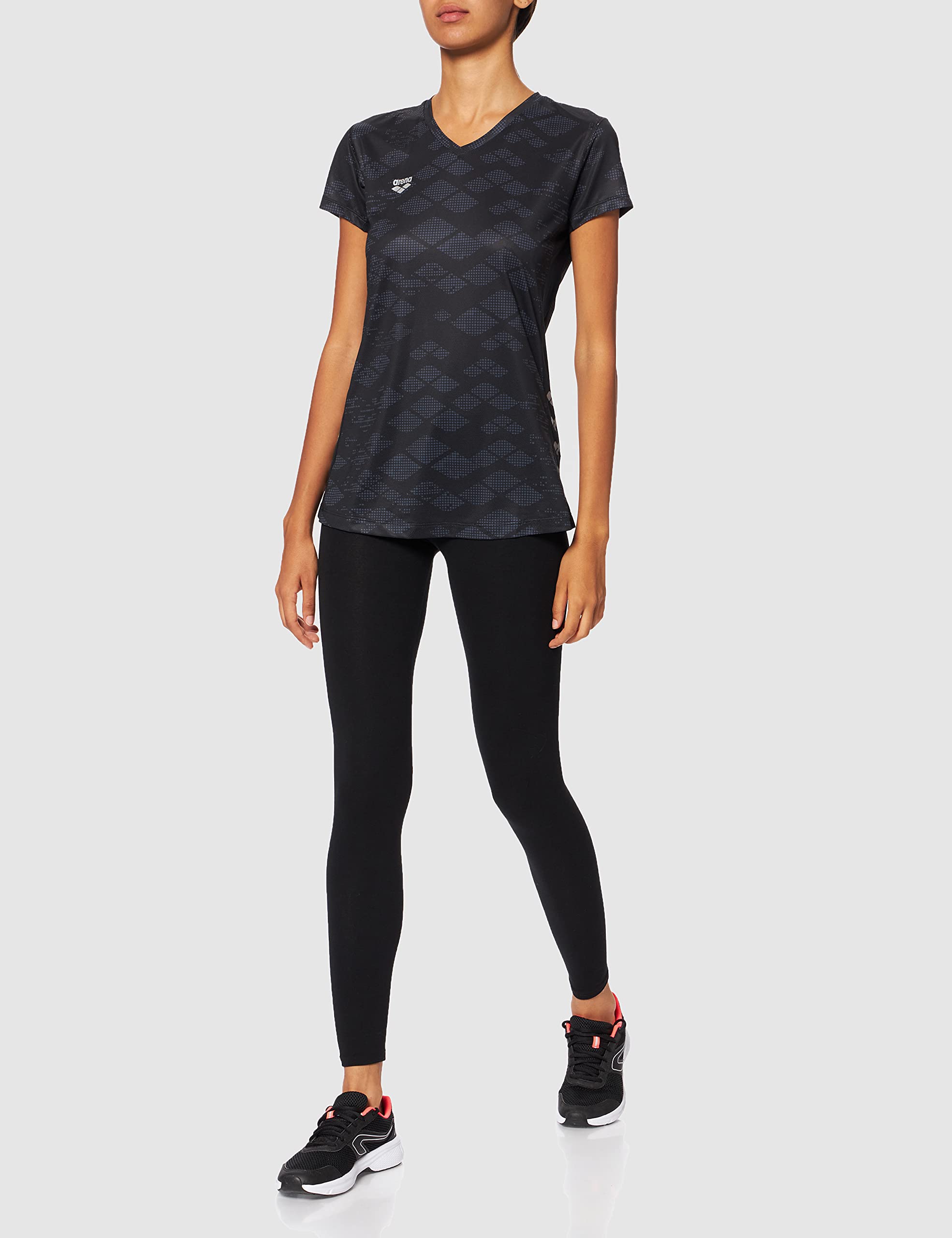 arena-w-run-s-s-mesh-solid-maglietta-running-a-maniche-corte-donna image 3