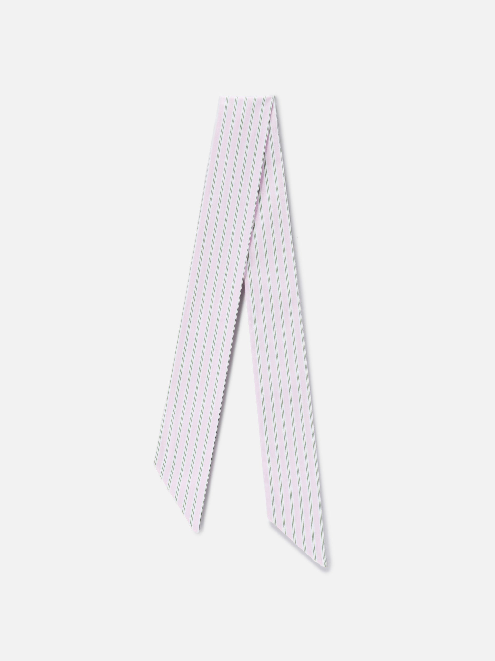 mc2-saint-barth-foulard-band-cotone-righe-rosa-verde-86x5-cm image 1