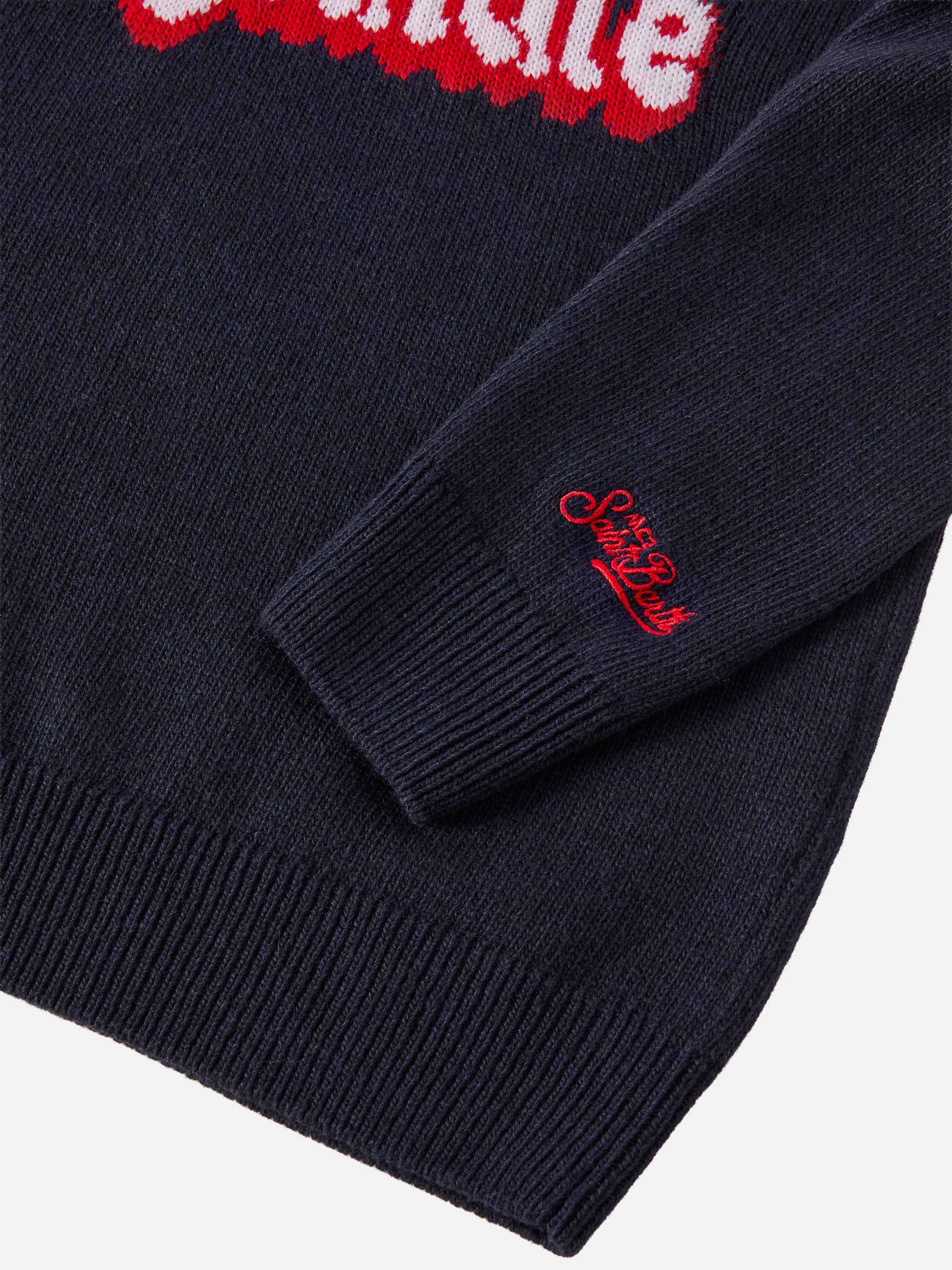 mc2-saint-barth-douglas-maglione-bambino-cashmere-blu-natale image 3