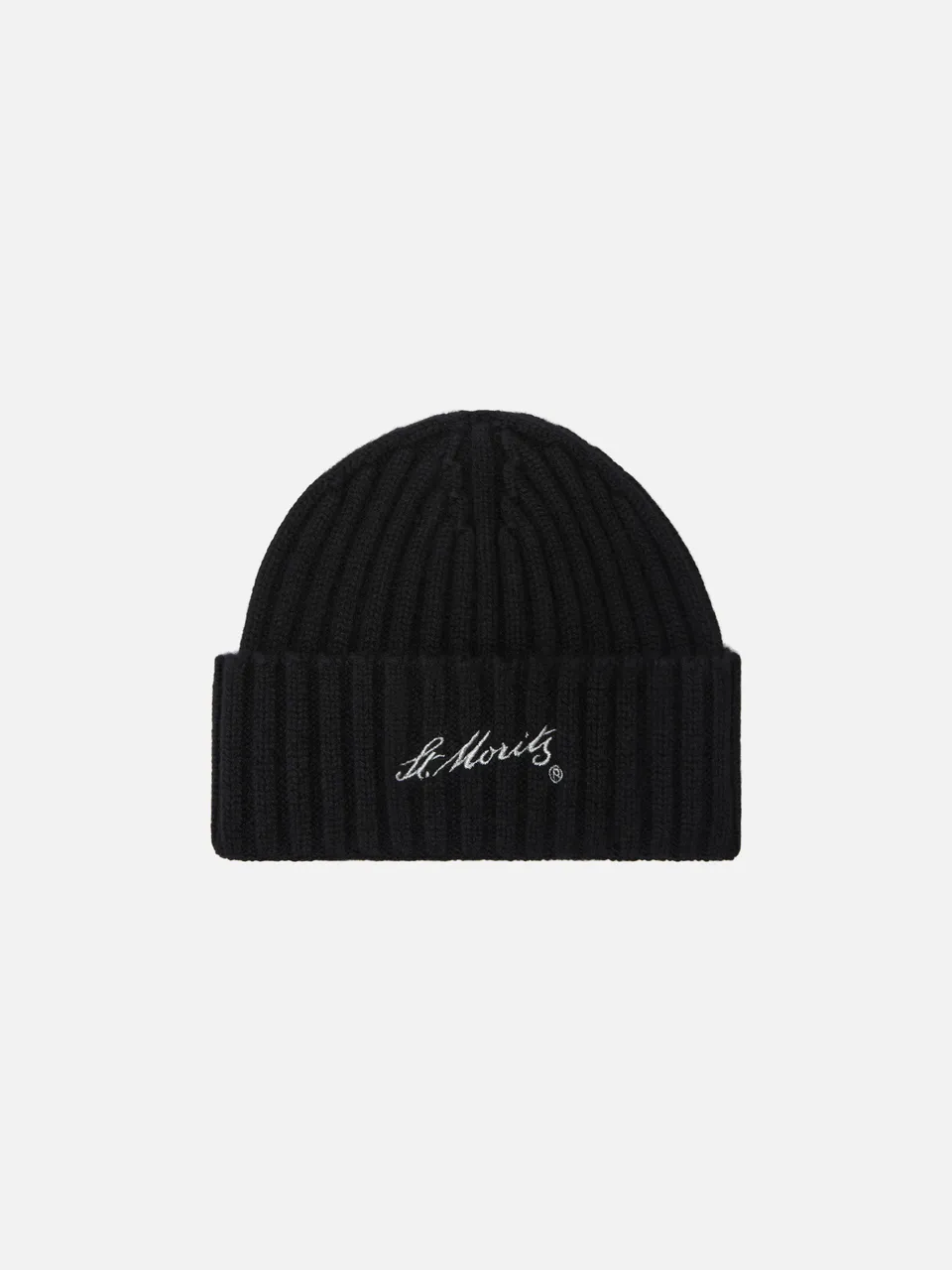 mc2-saint-barth-wengen-berretto-in-cashmere-nero-con-ricamo-st-moritz-2 image 1