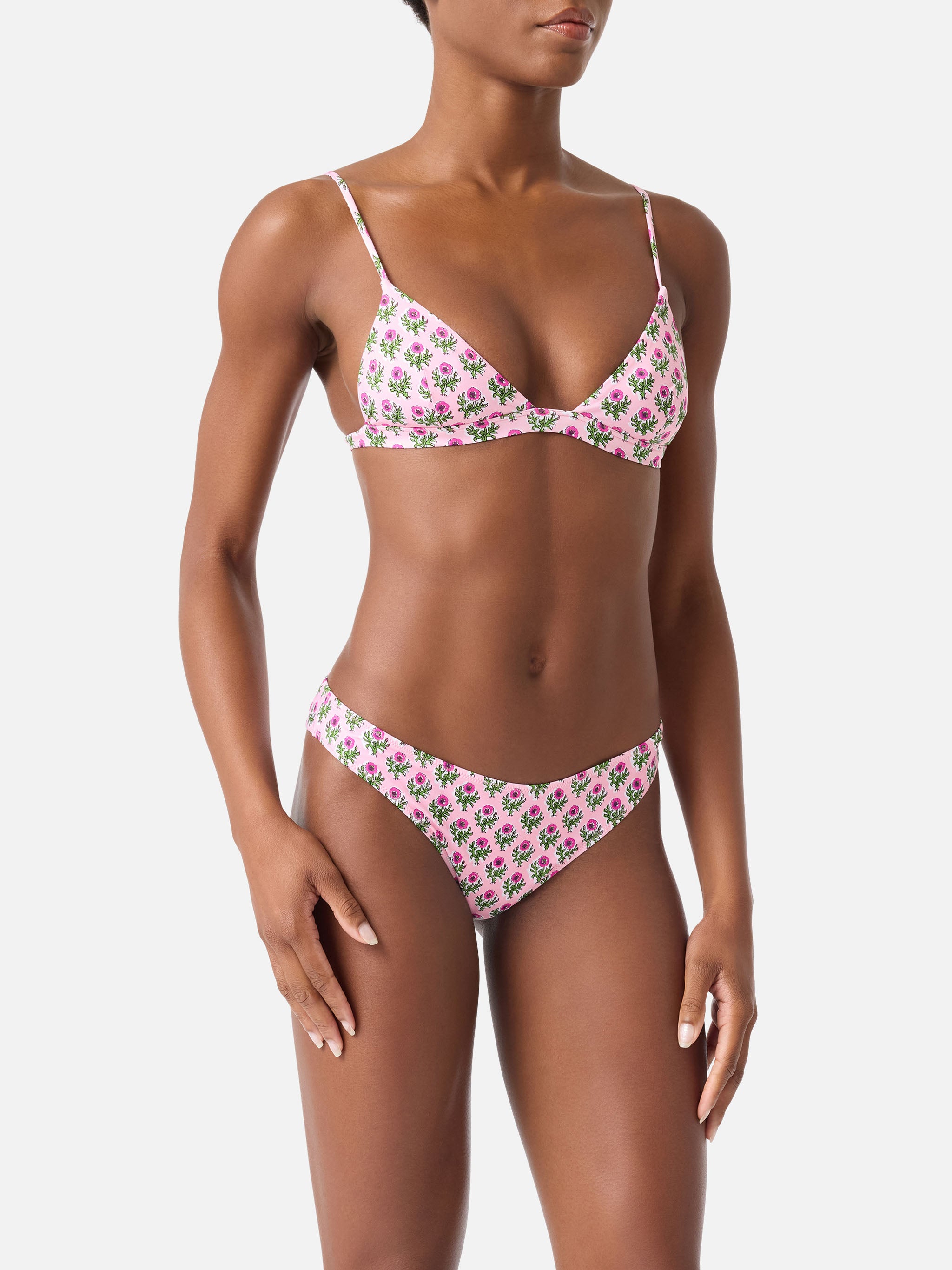 mc2-saint-barth-bikini-rylie-lido-donna-triangolo-floreale-rosa image 2