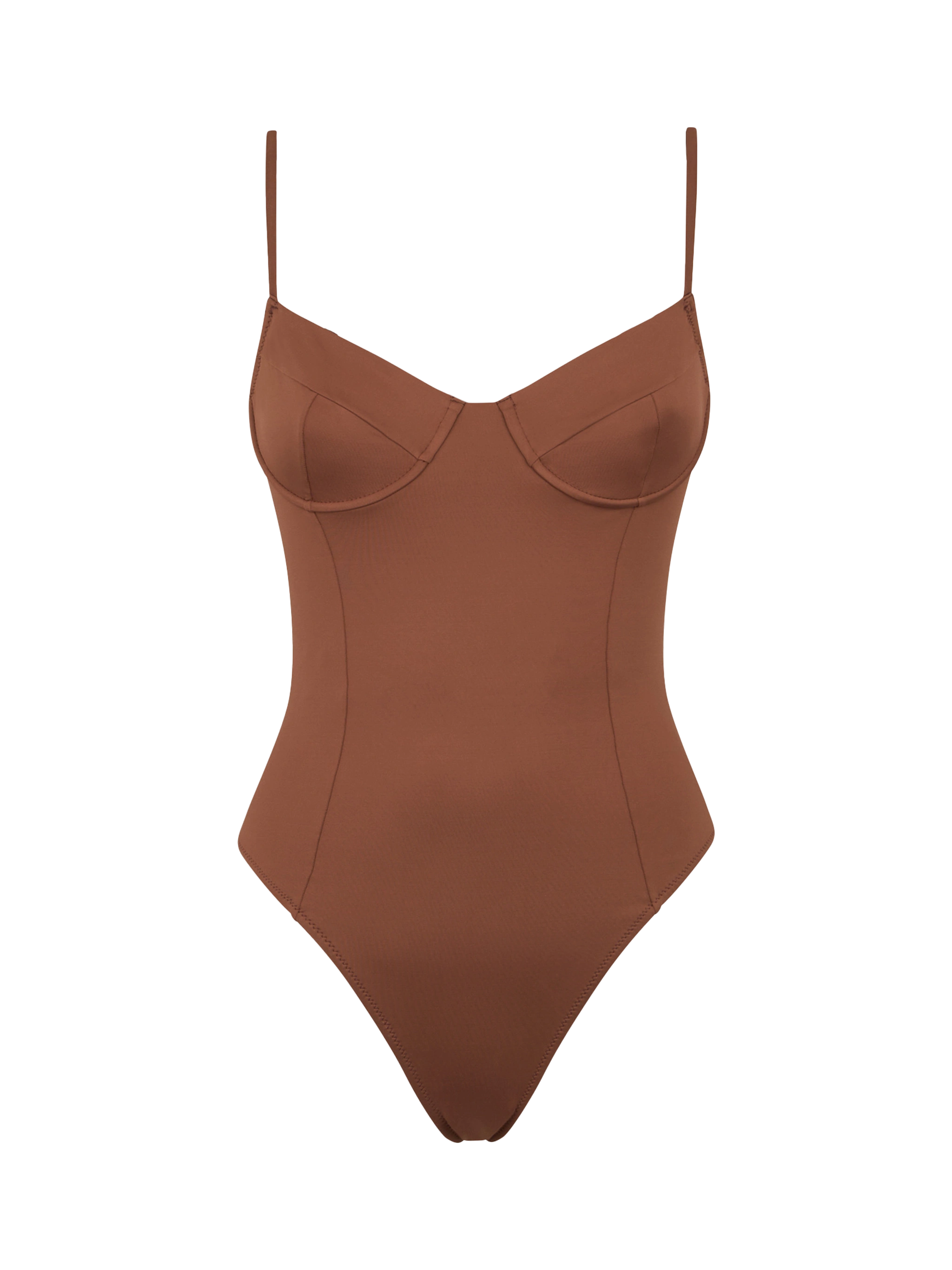 mc2-saint-barth-margaret-costume-intero-donna-marrone-tinta-unita image 1