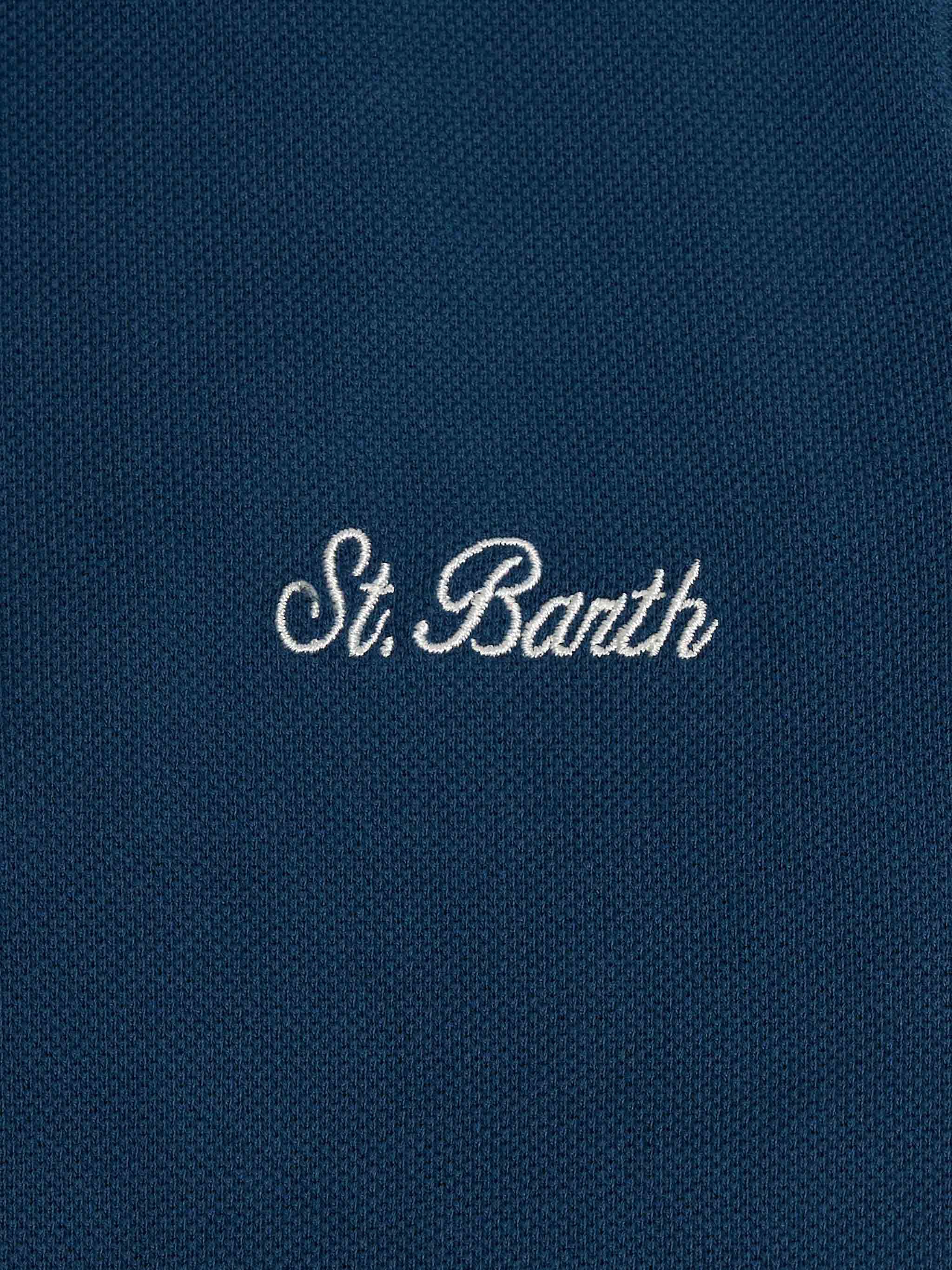 mc2-saint-barth-marvin-polo-bambino-piquet-cotone-blu-navy image 3