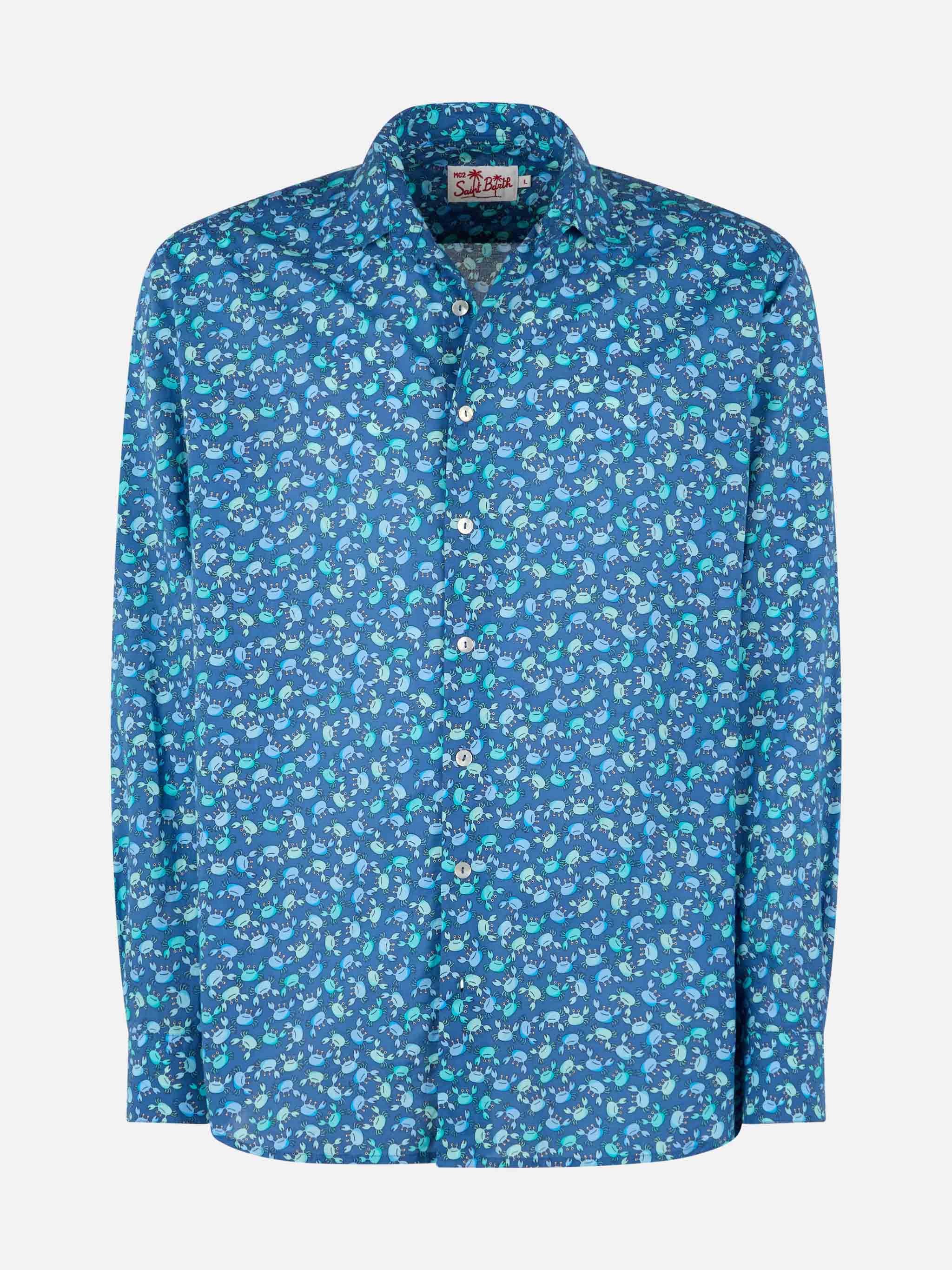 mc2-saint-barth-camicia-sikelia-in-cotone-mussola-stampa-granchi-multicolor image 4