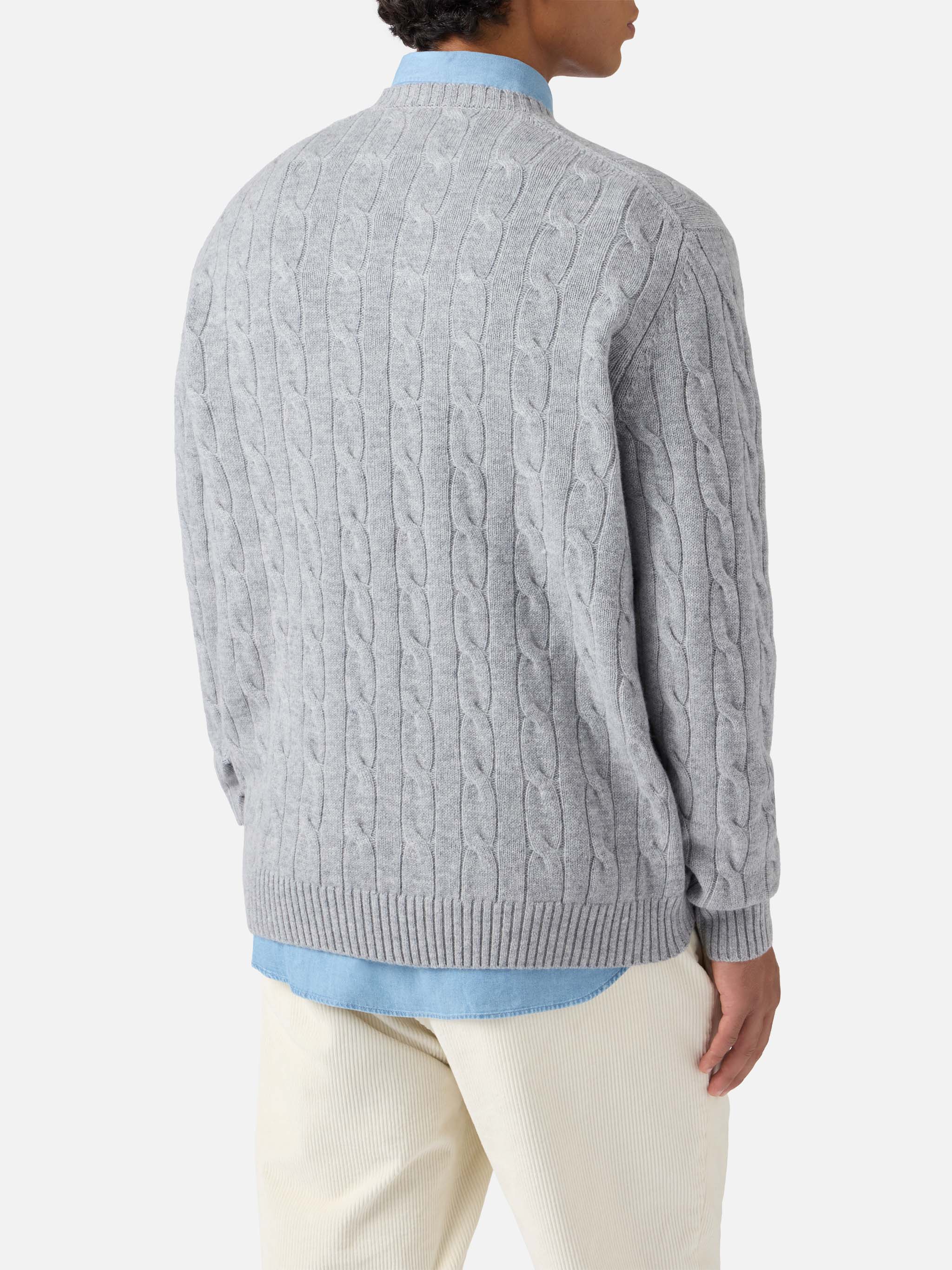 mc2-saint-barth-maglione-girocollo-regent-a-trecce-100-lana-merino-grigio-melang image 3