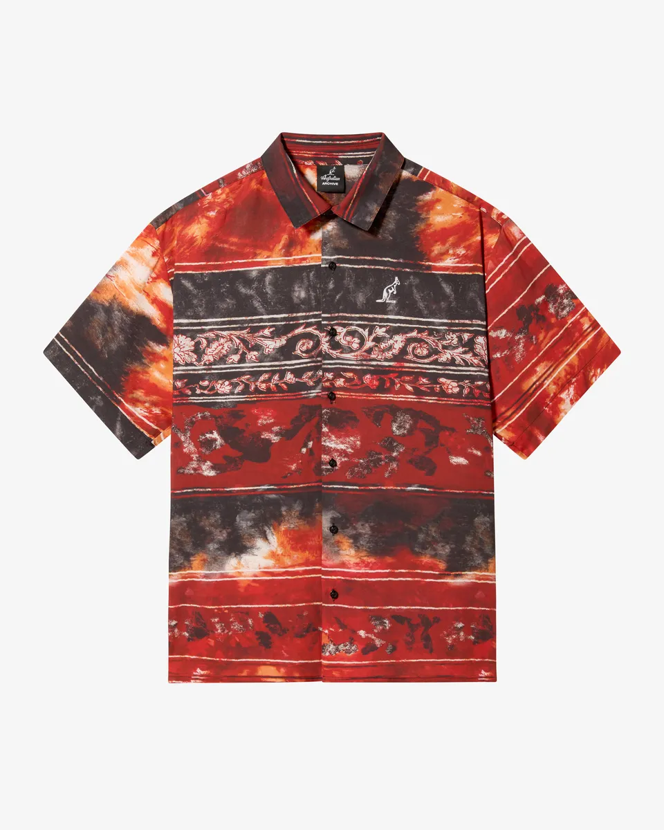 australian-suava-shirt-camicia-baku-rosso-vivo-vestibilit-old-1994 image 1