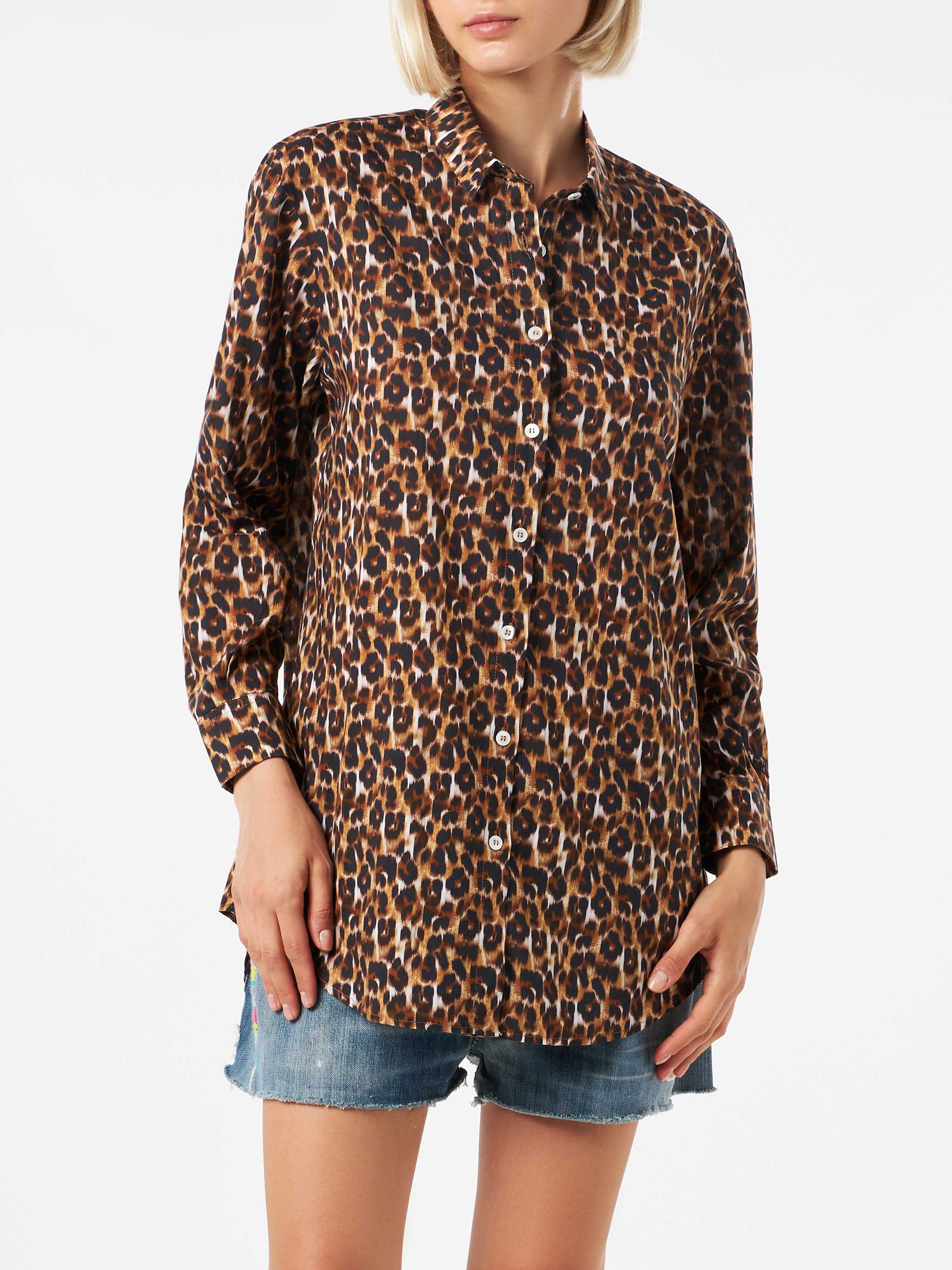 mc2-saint-barth-camicia-in-cotone-stampa-leopardo-con-ricamo image 1
