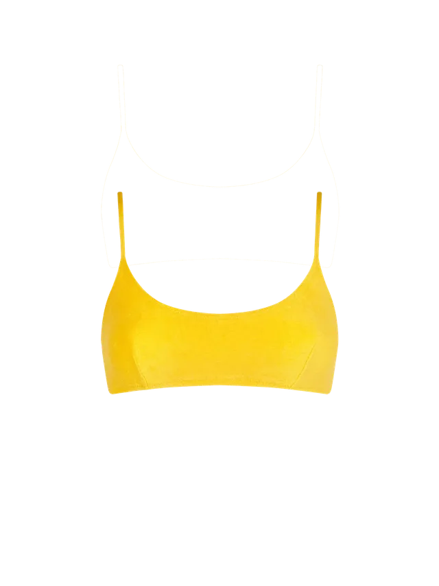 mc2-saint-barth-top-bikini-judy-in-tessuto-effetto-spugna-giallo-tinta-unita image 1
