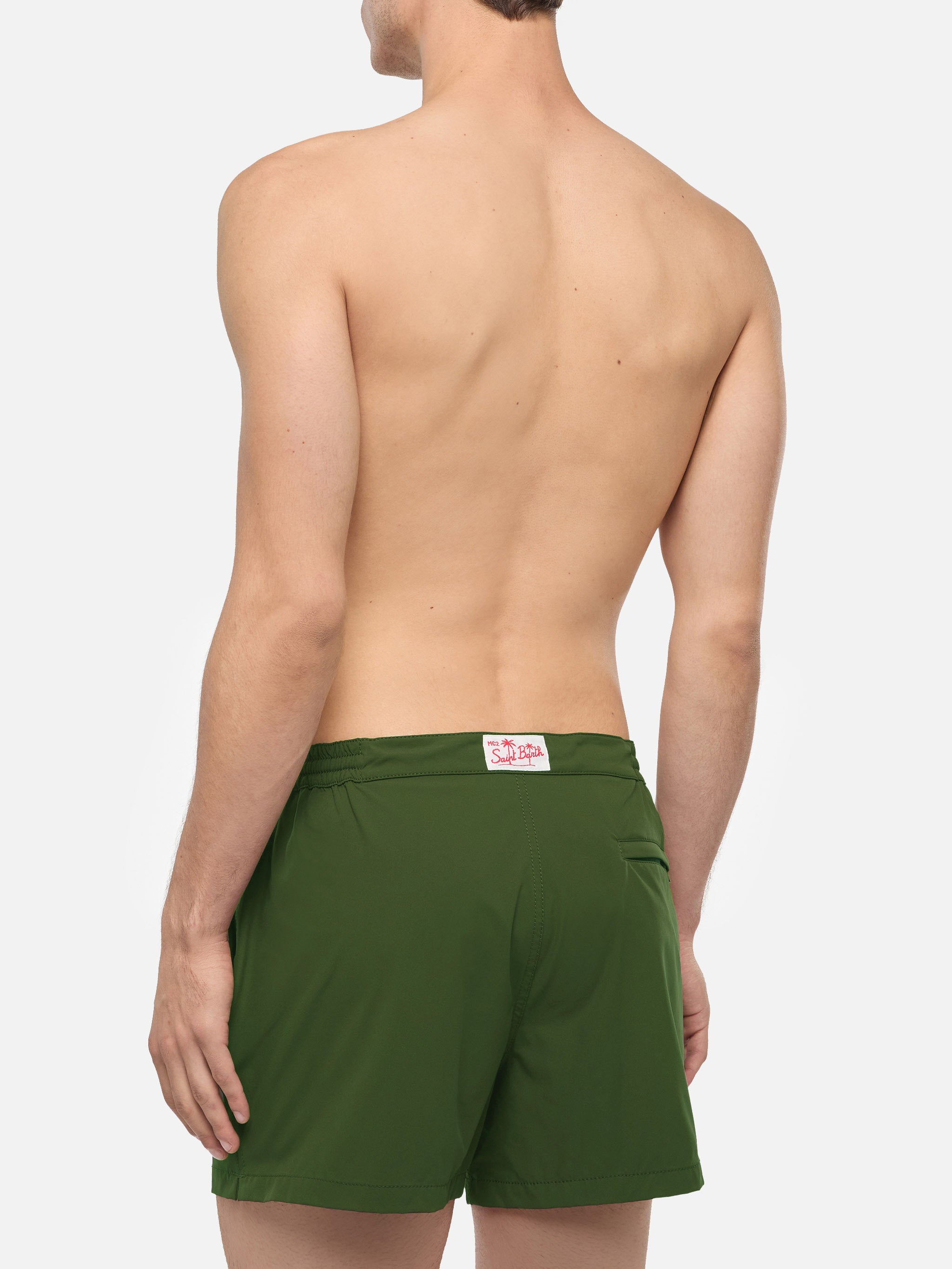 mc2-saint-barth-harrys-costume-mare-uomo-verde-militare-slim image 4