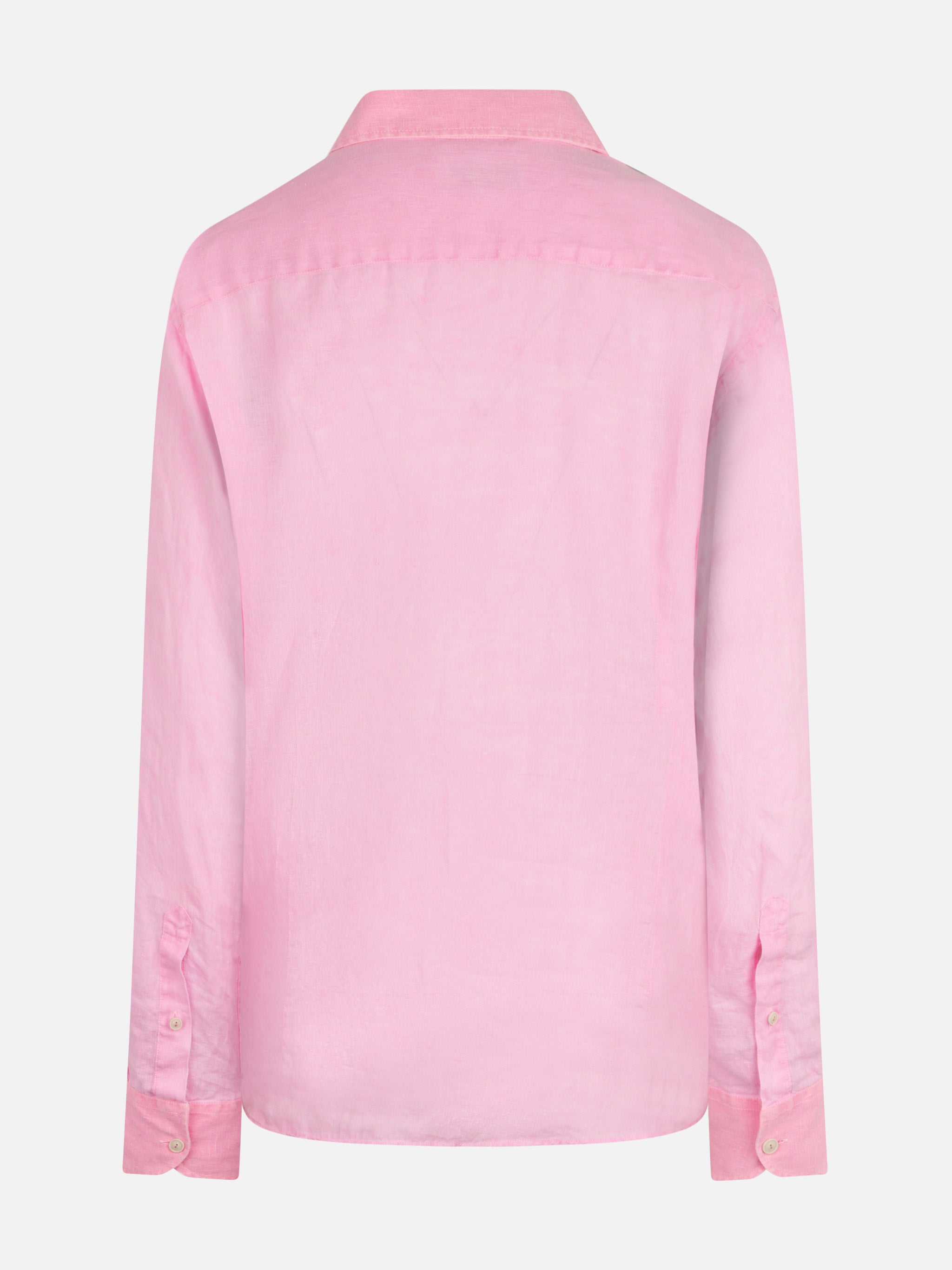 mc2-saint-barth-pamplona-camicia-uomo-lino-rosa-fluo-watercolor image 5