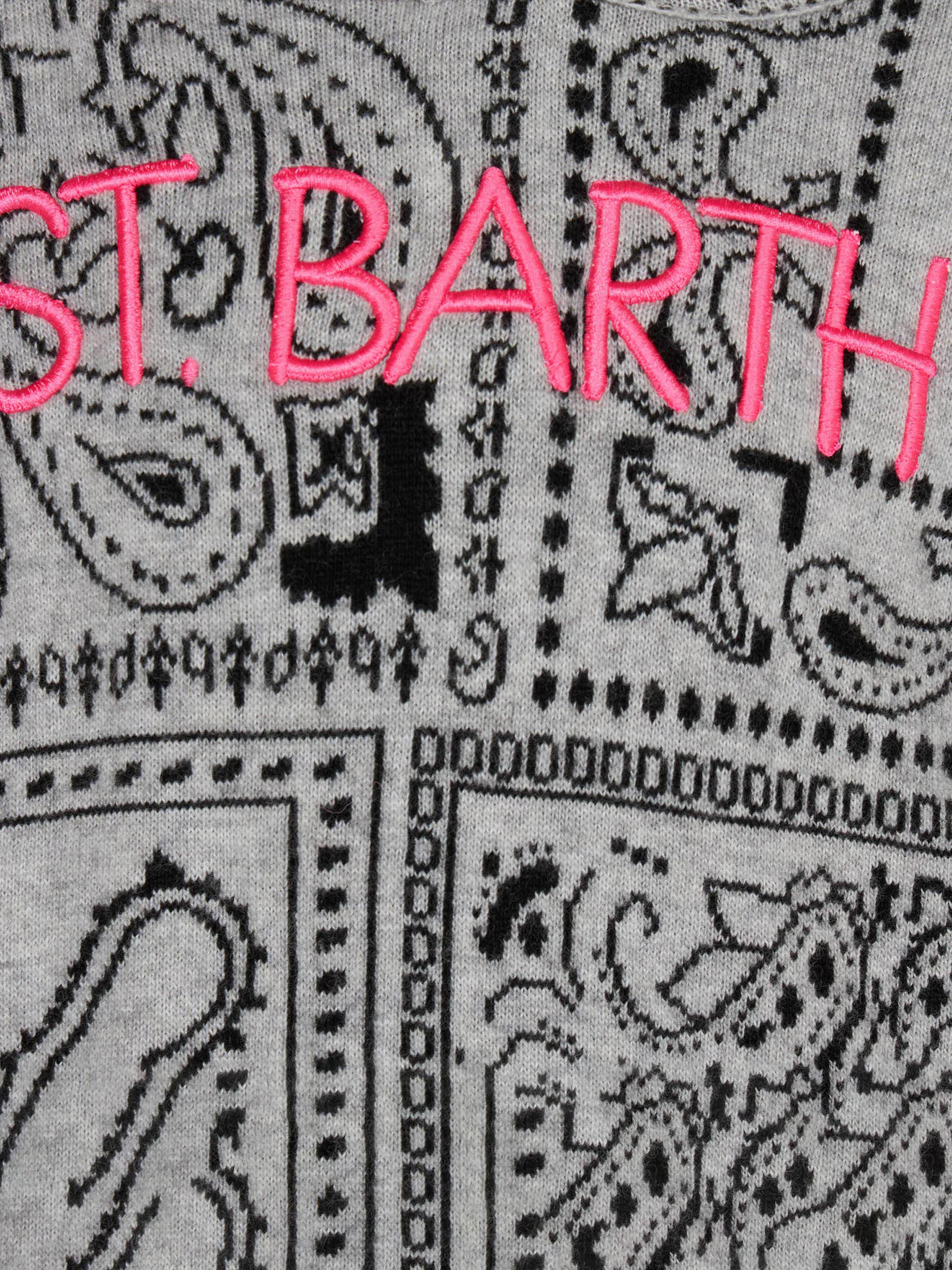 mc2-saint-barth-felpa-maglia-bambina-stampa-bandana-grigio-misto-cashmere image 3