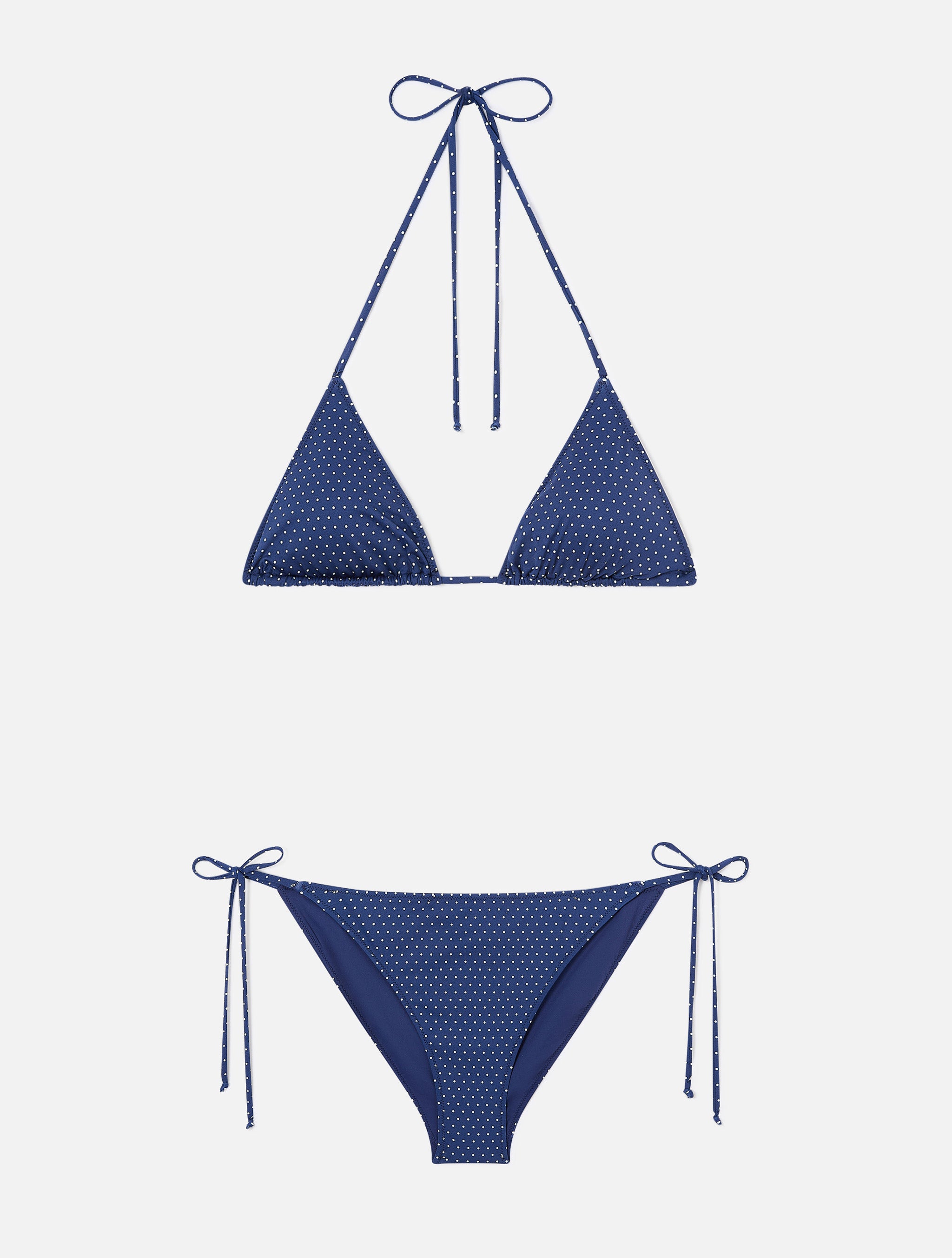 mc2-saint-barth-leah-virgo-bikini-triangolo-blu-micro-pois image 1