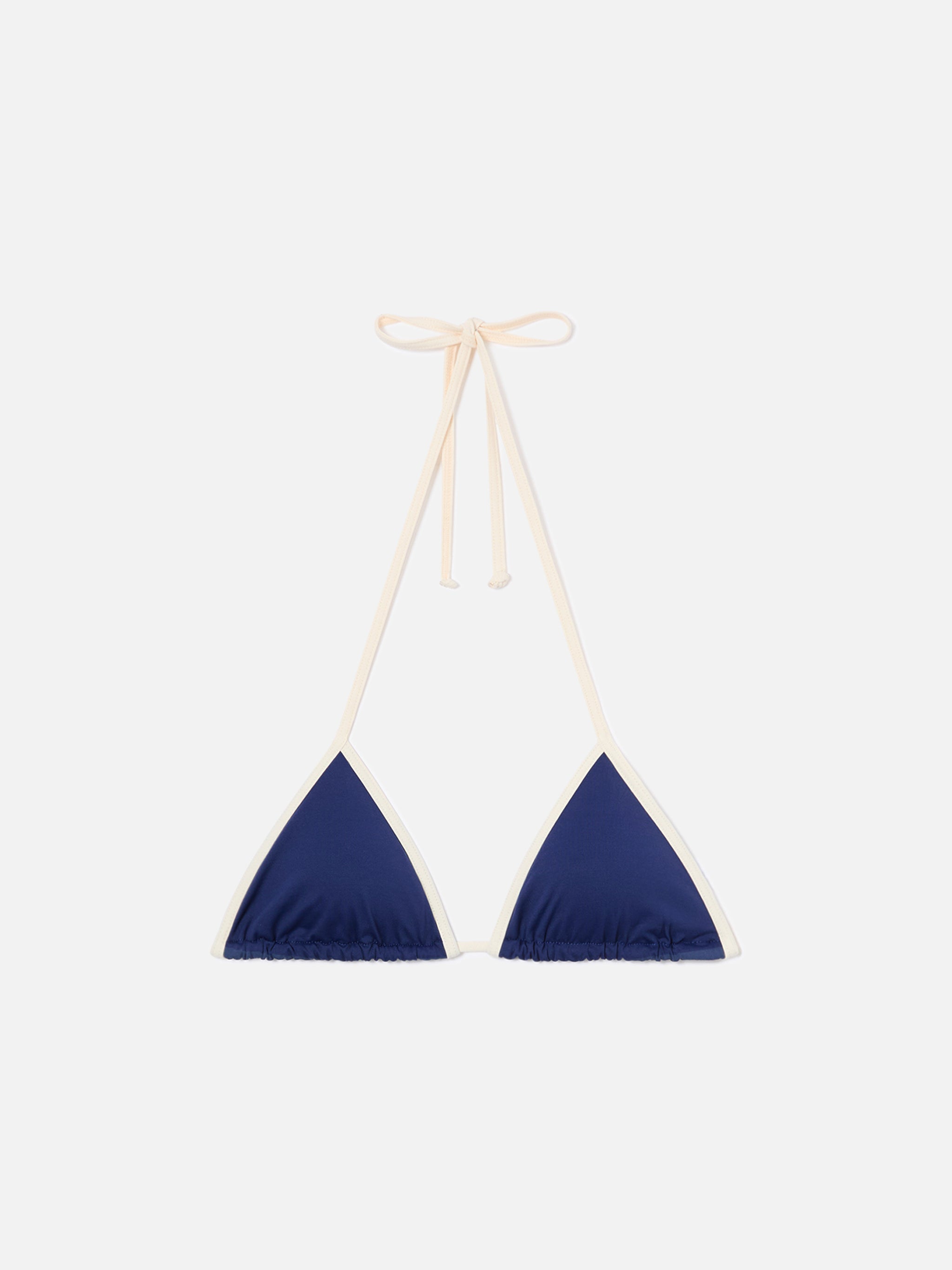 mc2-saint-barth-top-bikini-leah-string-triangolo-blu-con-profili-bianchi-donna image 1