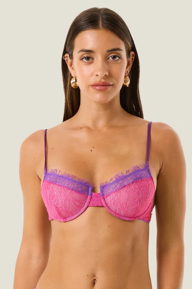 4giveness-balconcino-pizzo-lingerie-reggiseno-donna-a-contrasto image 1