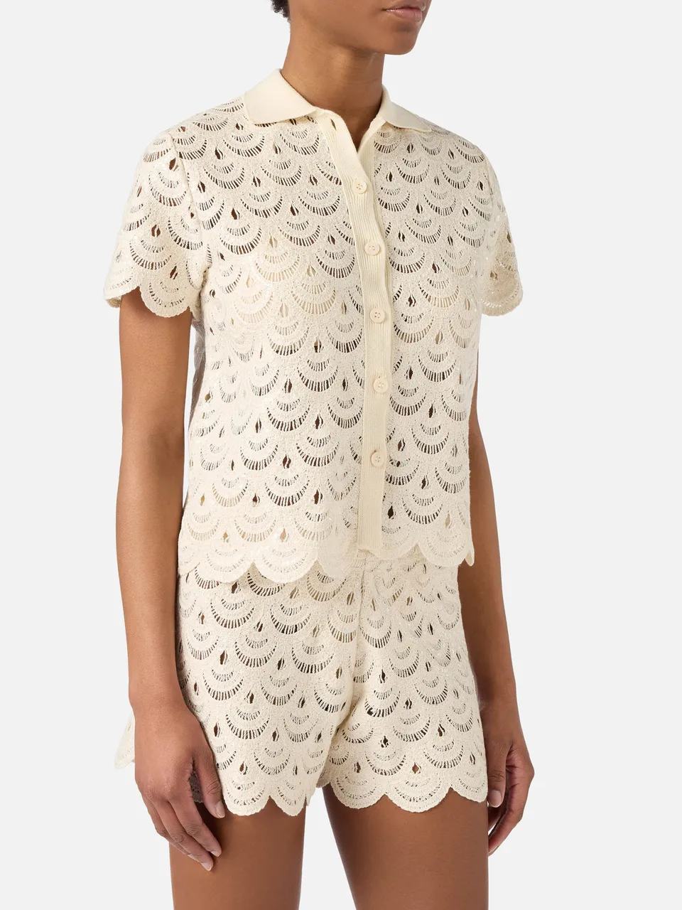 mc2-saint-barth-monet-polo-donna-maglia-crochet-paillettes-ecr image 1