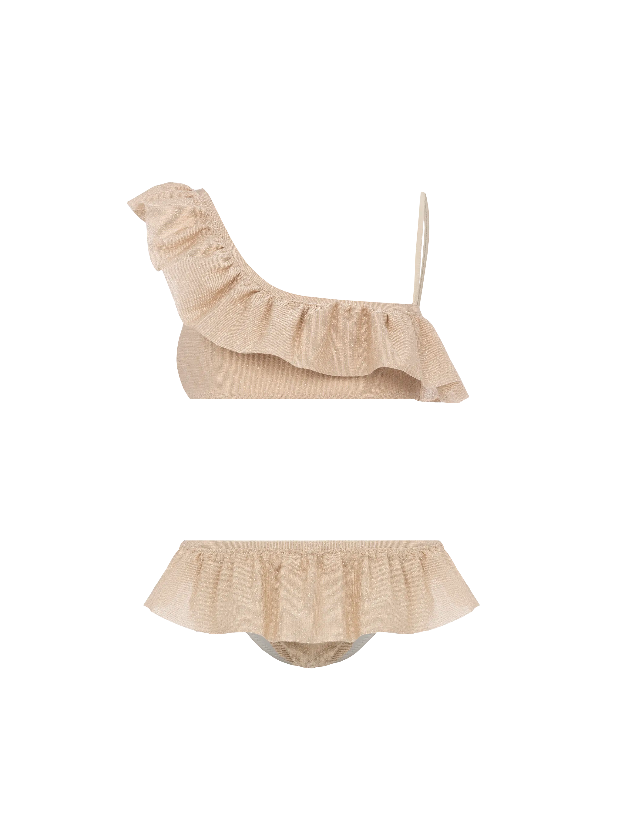 bikini-monospalla-rey-mc2-saint-barth-per-bambina-in-lurex-con-volant image 1