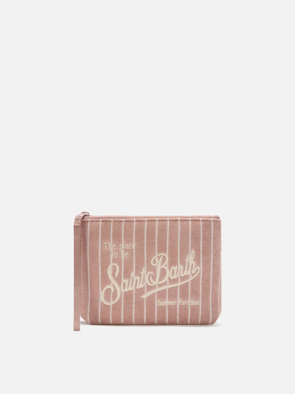 mc2-saint-barth-aline-pochette-spugna-rosa-rigata-rilievo image 1