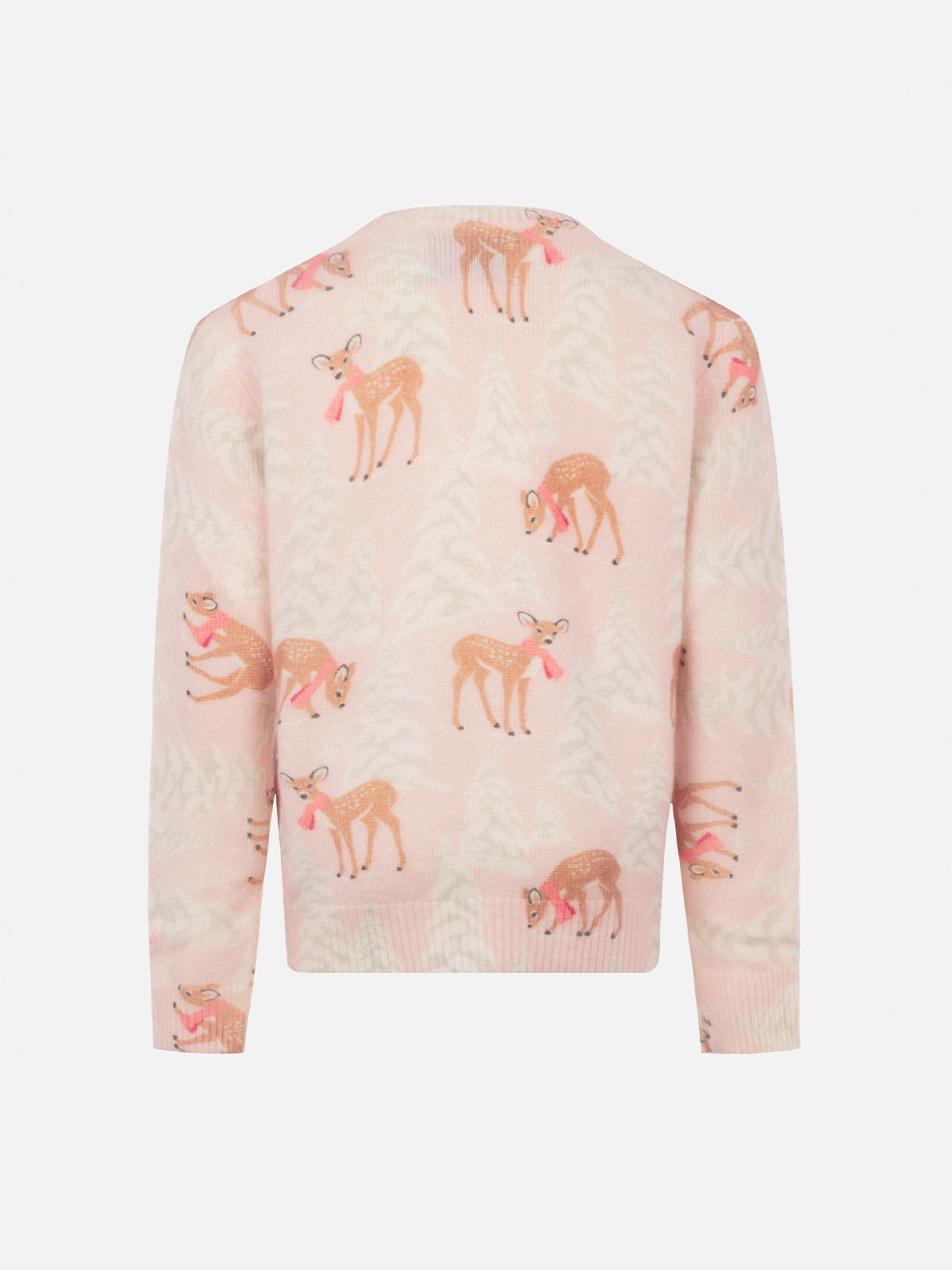 mc2-saint-barth-maglione-bambina-girocollo-rosa-princess-winter-lover image 2