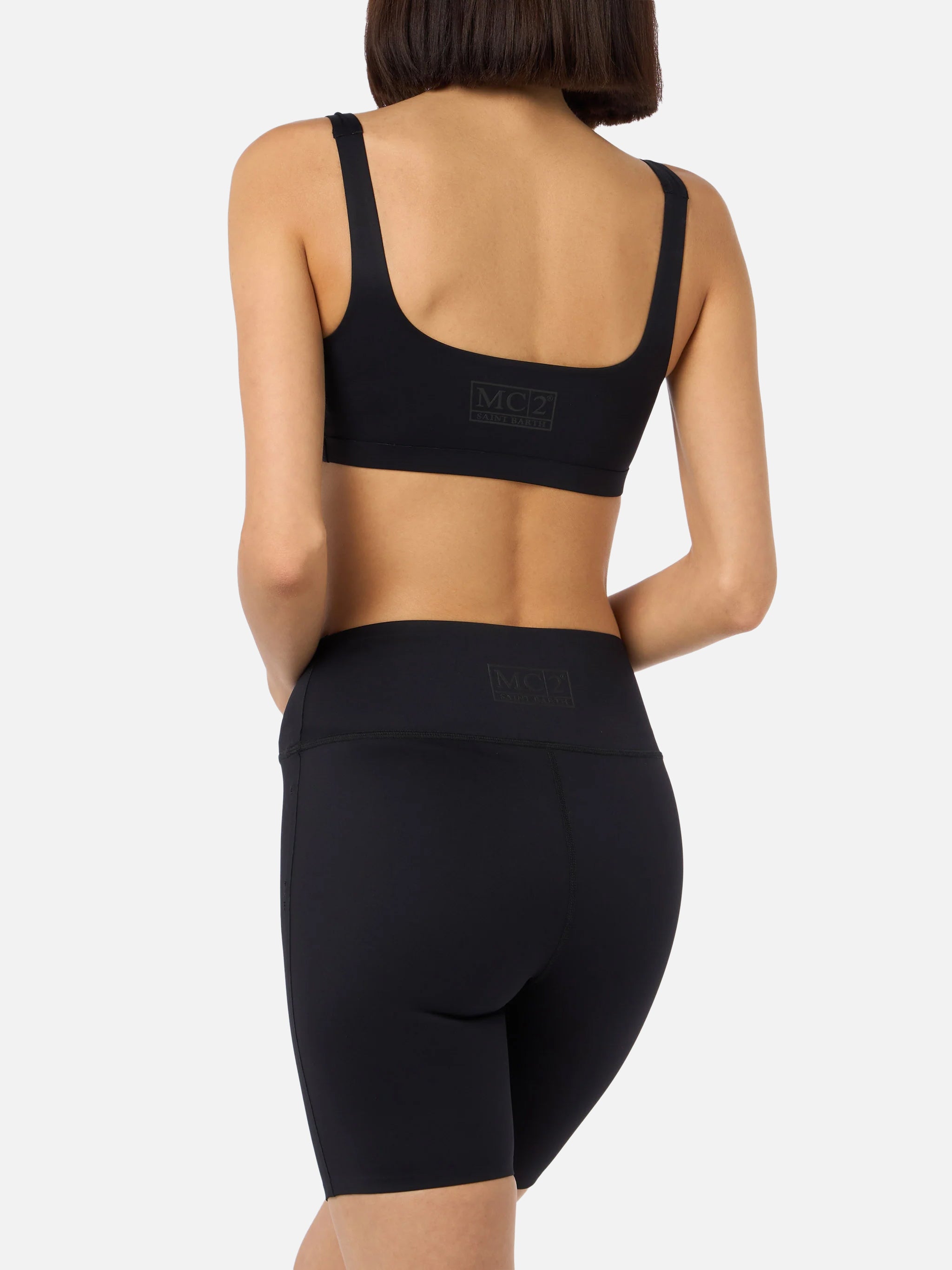 top-sportivo-mc2-saint-barth-fify-in-tessuto-tecnico-nero-con-struttura-termosal image 3