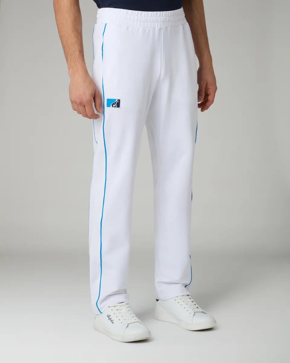 australian-league-track-pant-pantalone-tuta-bianco-felpa-elasticizzata image 1