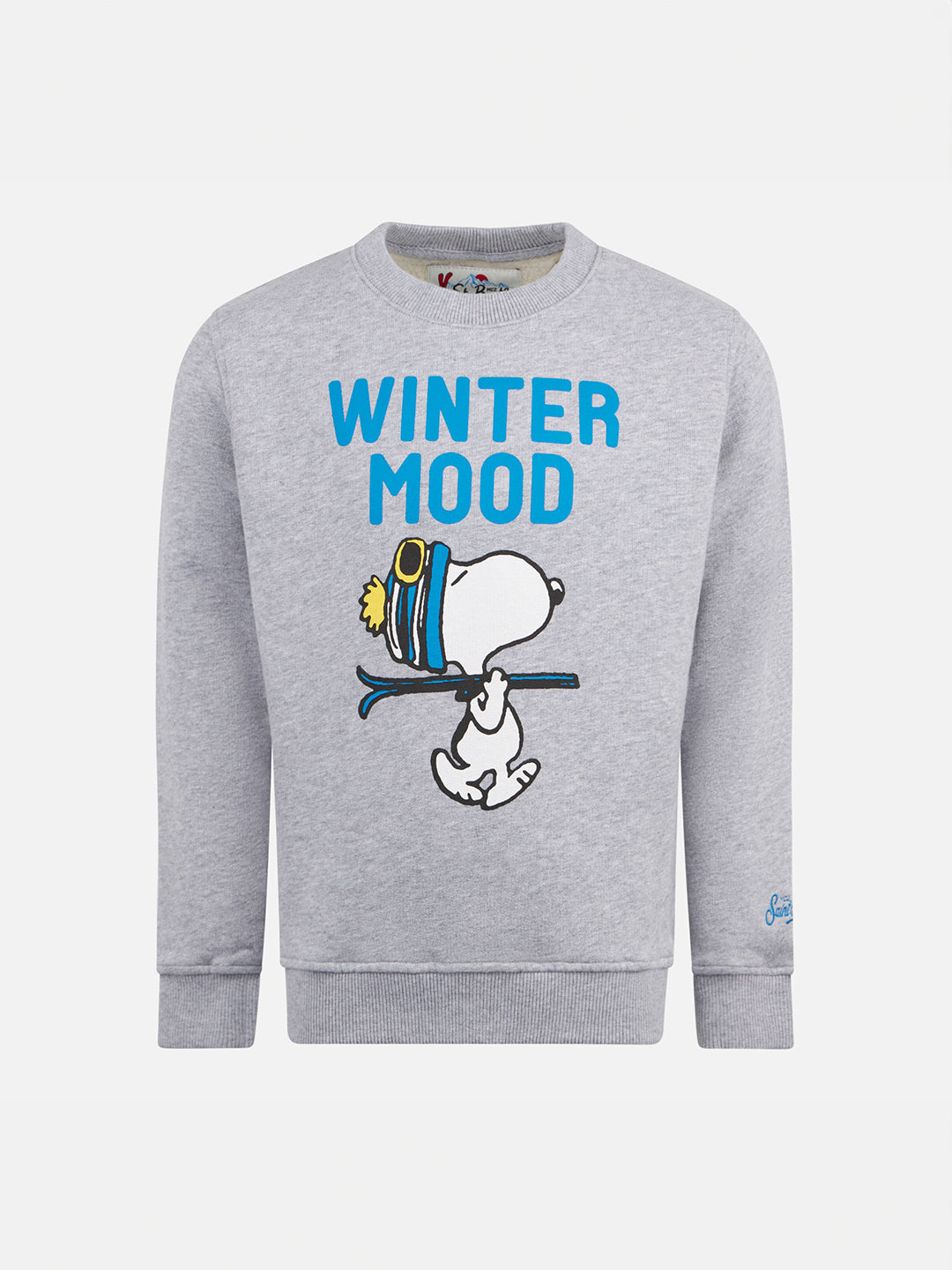 mc2-saint-barth-felpa-bambino-girocollo-grigia-stampa-snoopy-peanuts-edizione-sp image 1