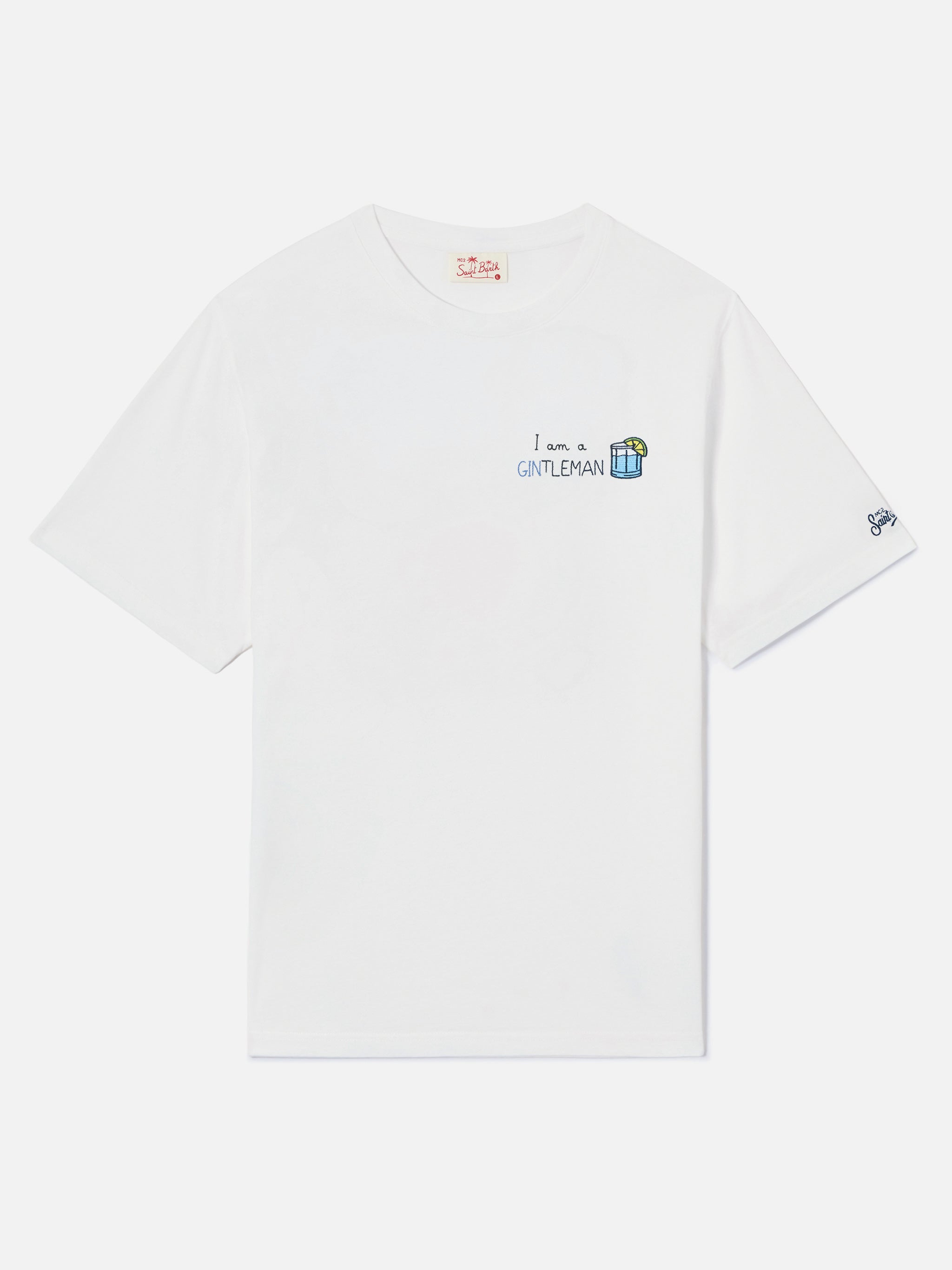 mc2-saint-barth-t-shirt-portofino-ricamo-i-am-a-gintleman-cotone-bianco-vestibil image 5