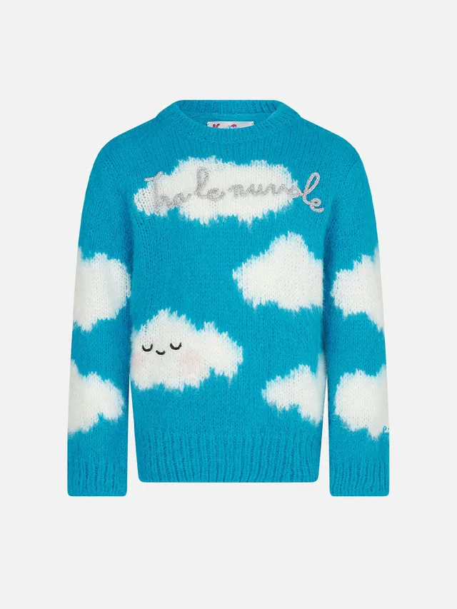 mc2-saint-barth-maglione-bambina-tra-le-nuvole-garzato-azzurro image 1