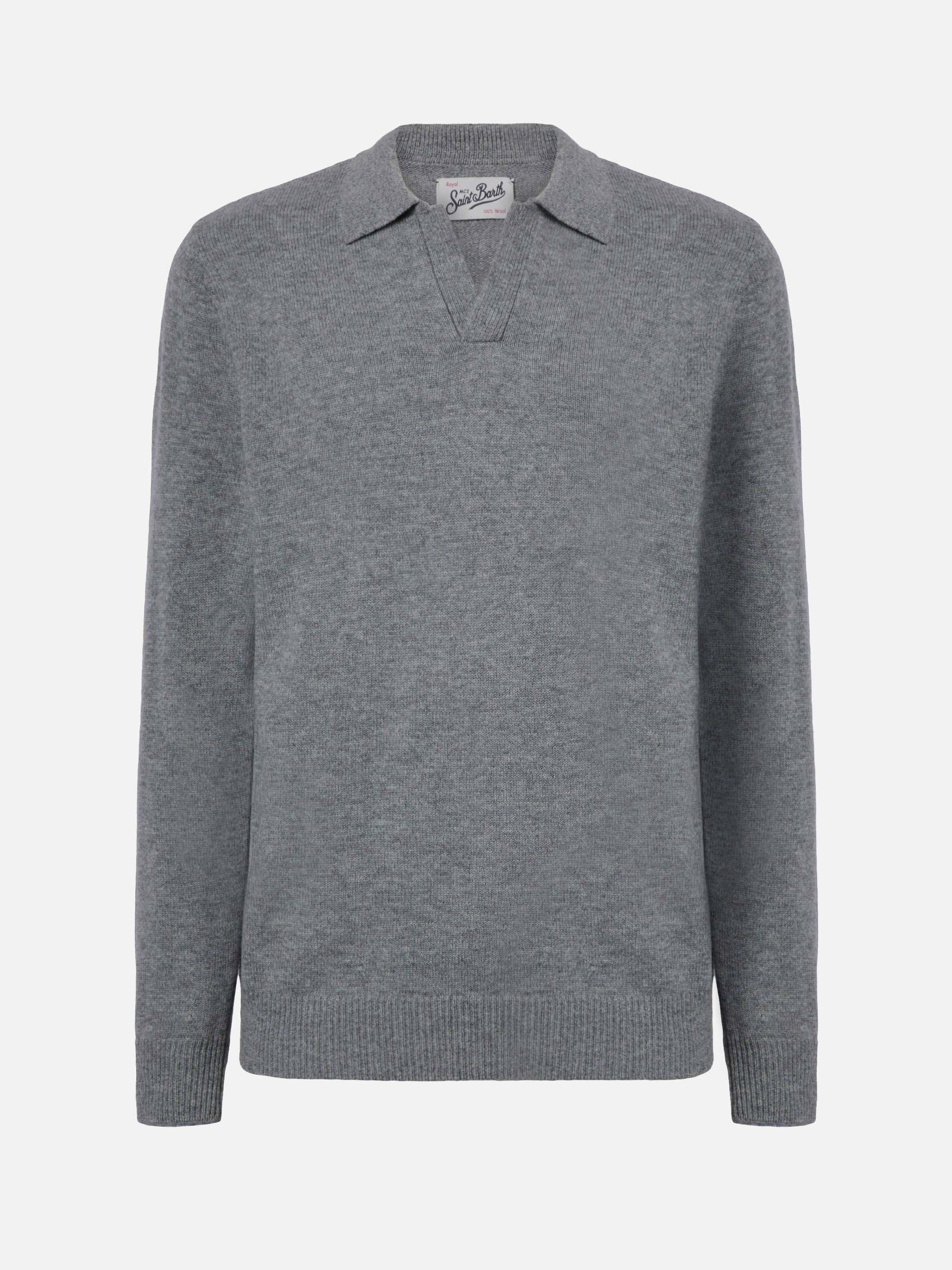 mc2-saint-barth-polo-in-maglia-covent-in-pura-lana-grigio-melange image 4