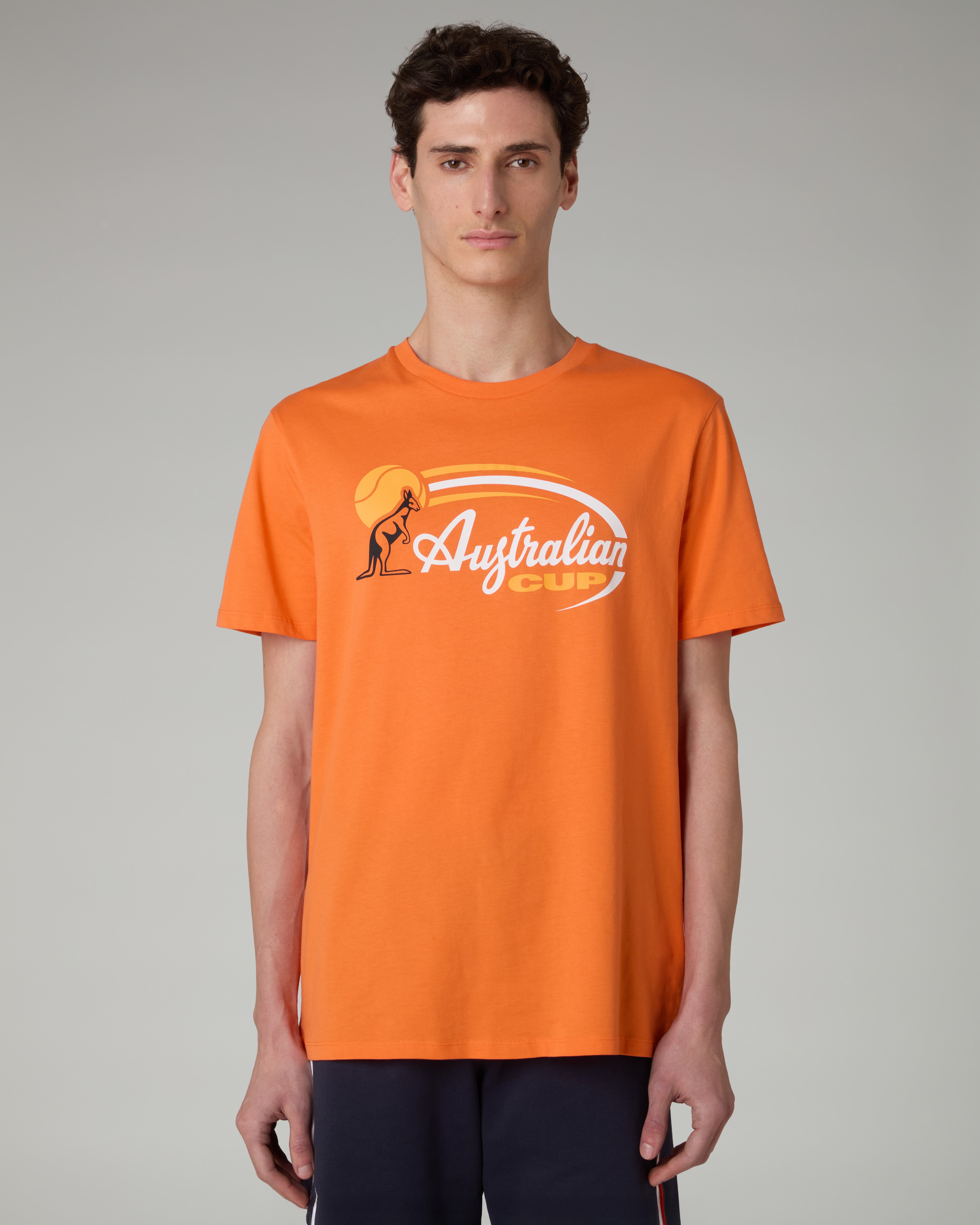 australian-league-australian-cup-t-shirt-cotone-arancio-acceso image 1