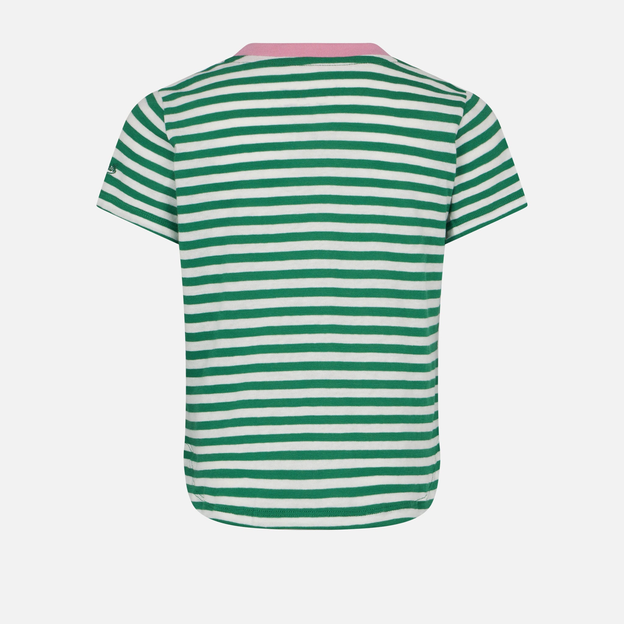 mc2-saint-barth-t-shirt-bambina-a-righe-con-ricamo-princess-la-plage image 3
