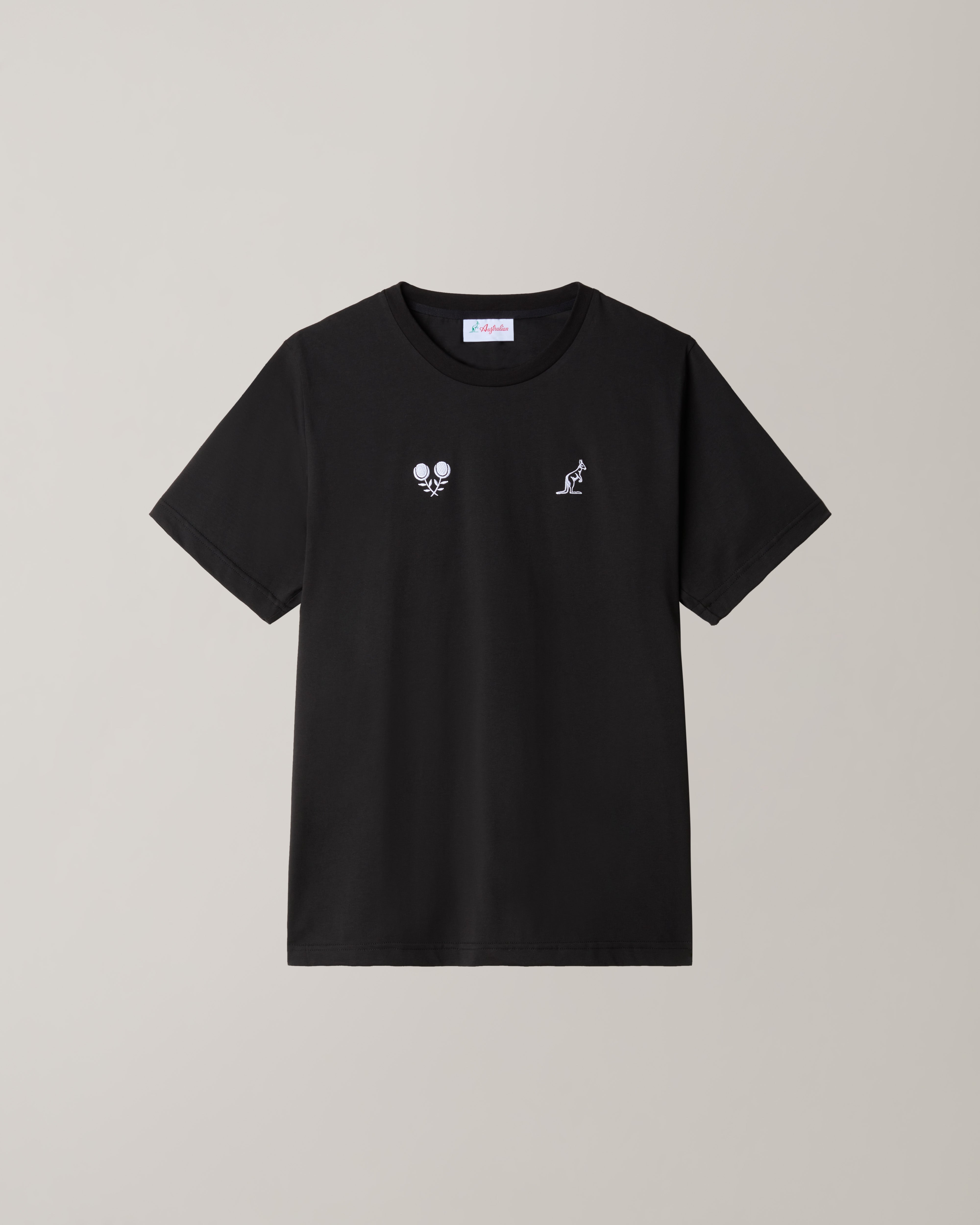 australian-gaucho-t-shirt-cotone-nera-regular-fit-made-in-italy image 6