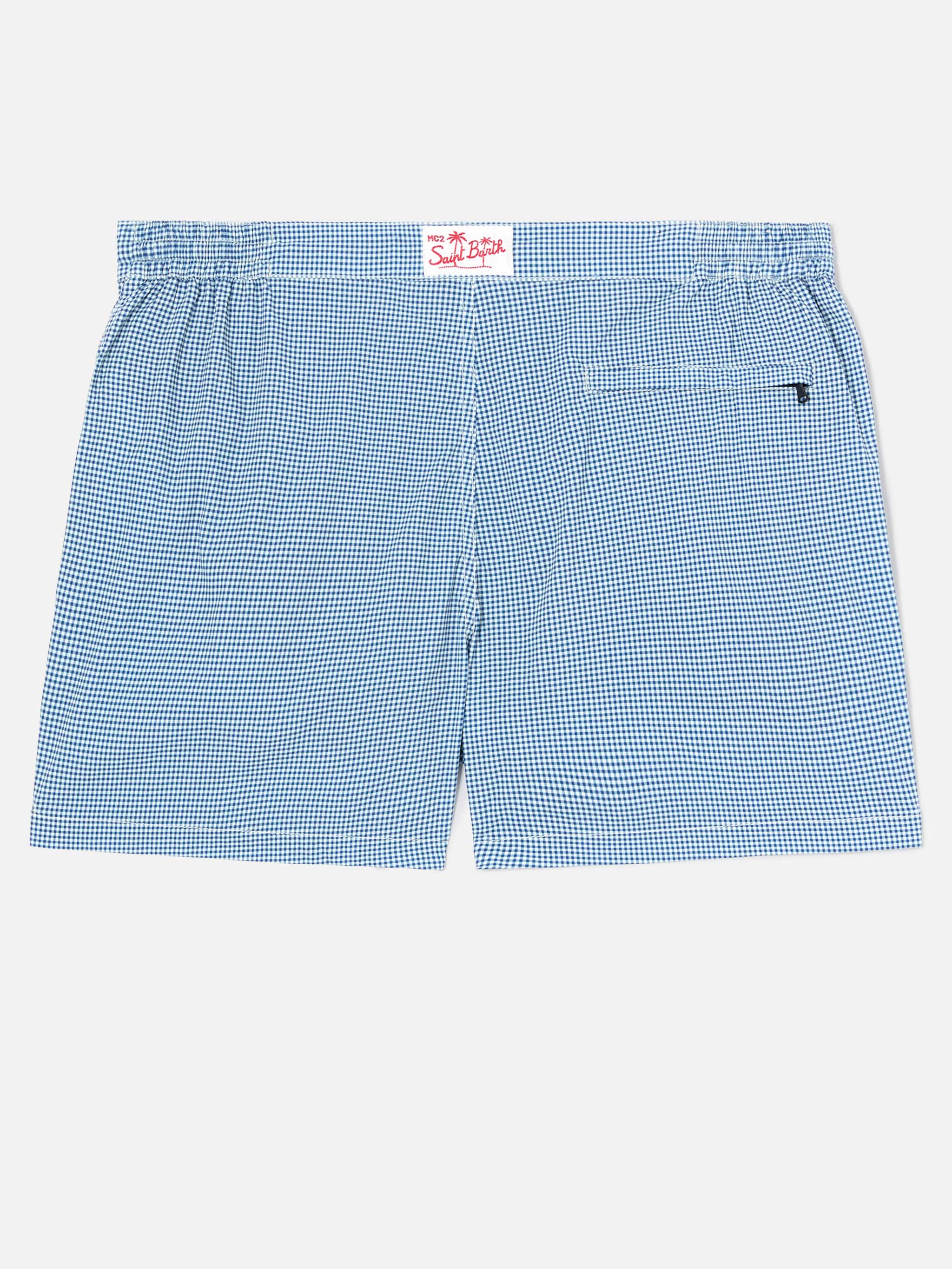 mc2-saint-barth-harrys-costume-mare-uomo-slim-vichy-blu-navy image 2